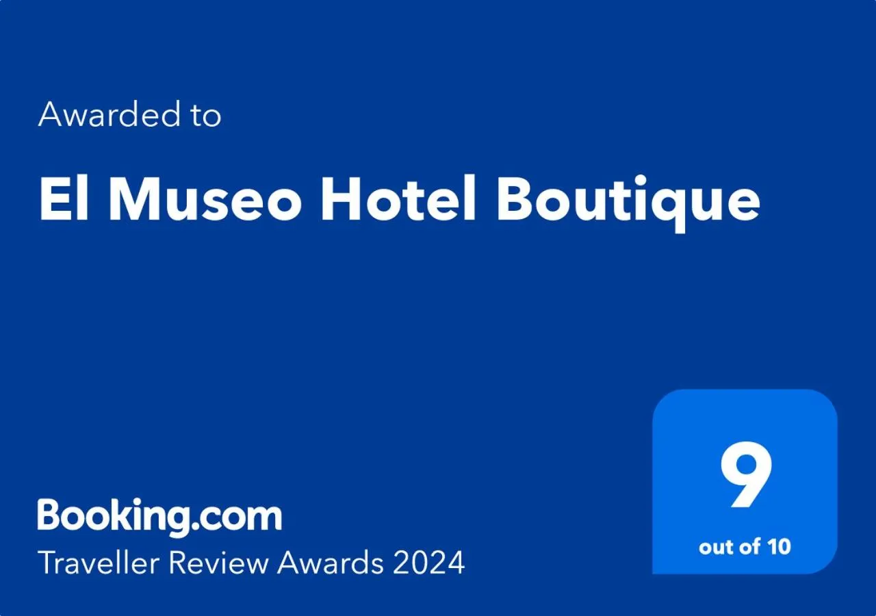 Certificate/Award in El Museo Hotel Boutique