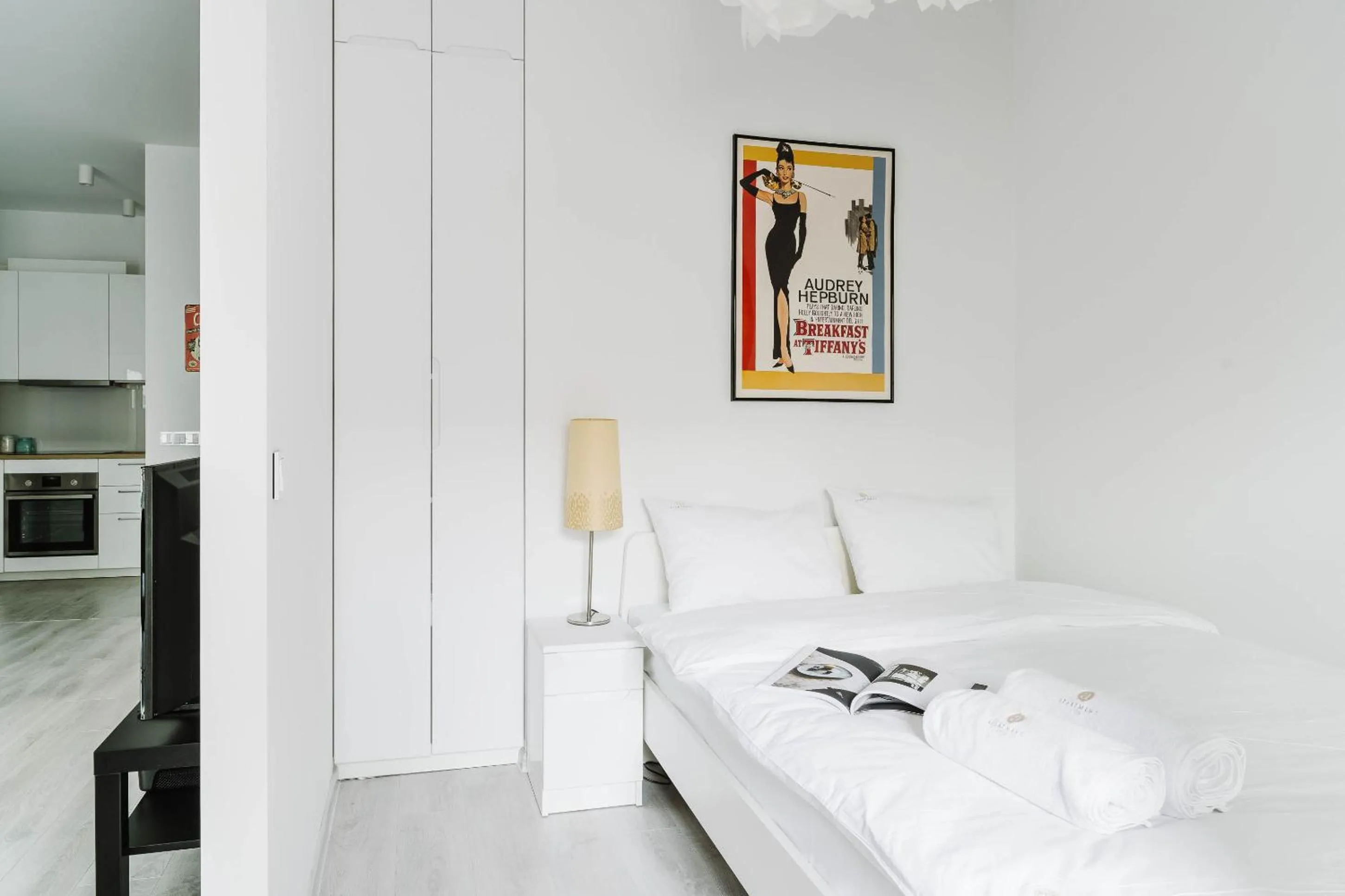 Bed in Warsaw Aparthotel