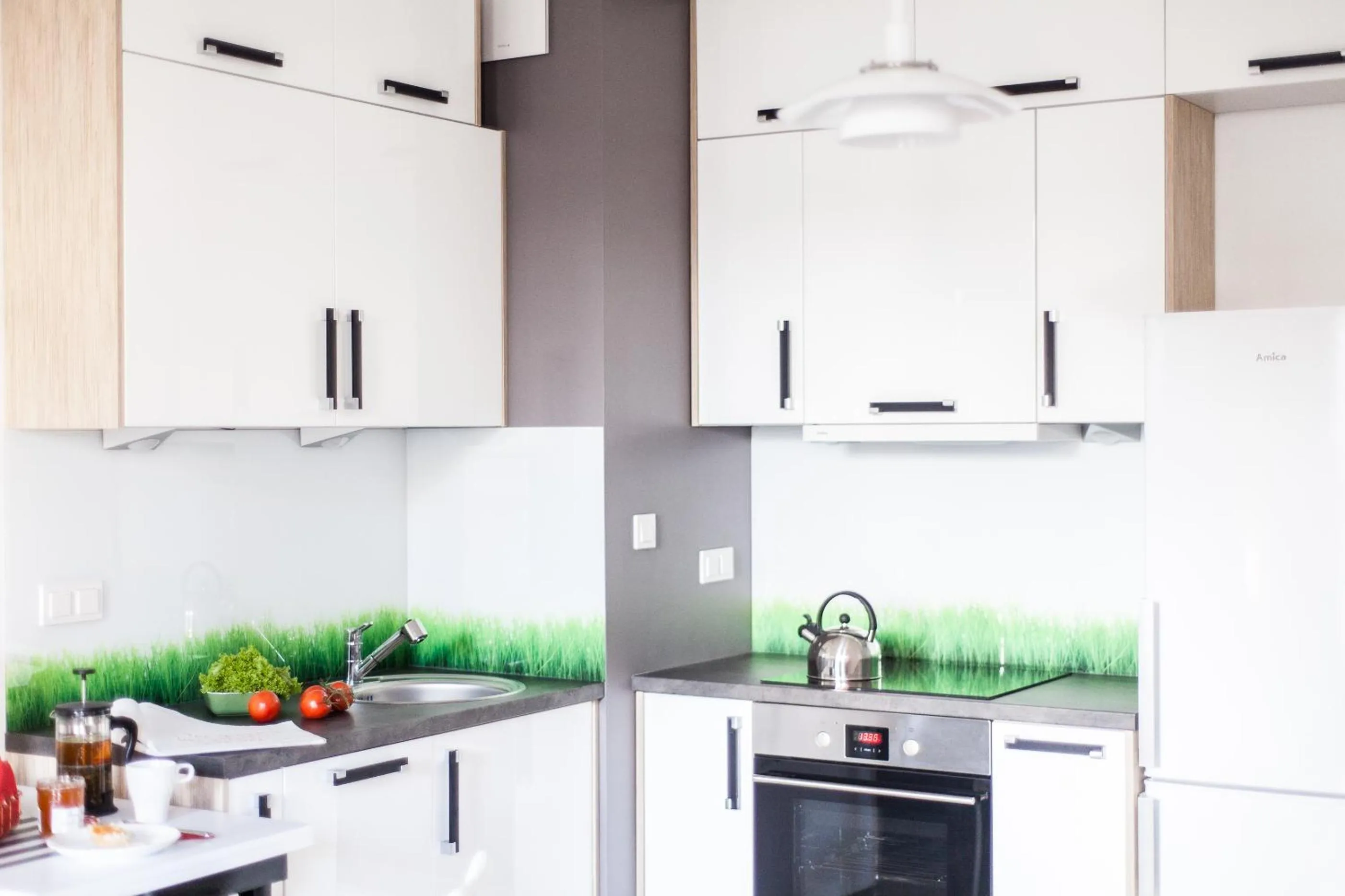 Kitchen or kitchenette in Warsaw Aparthotel