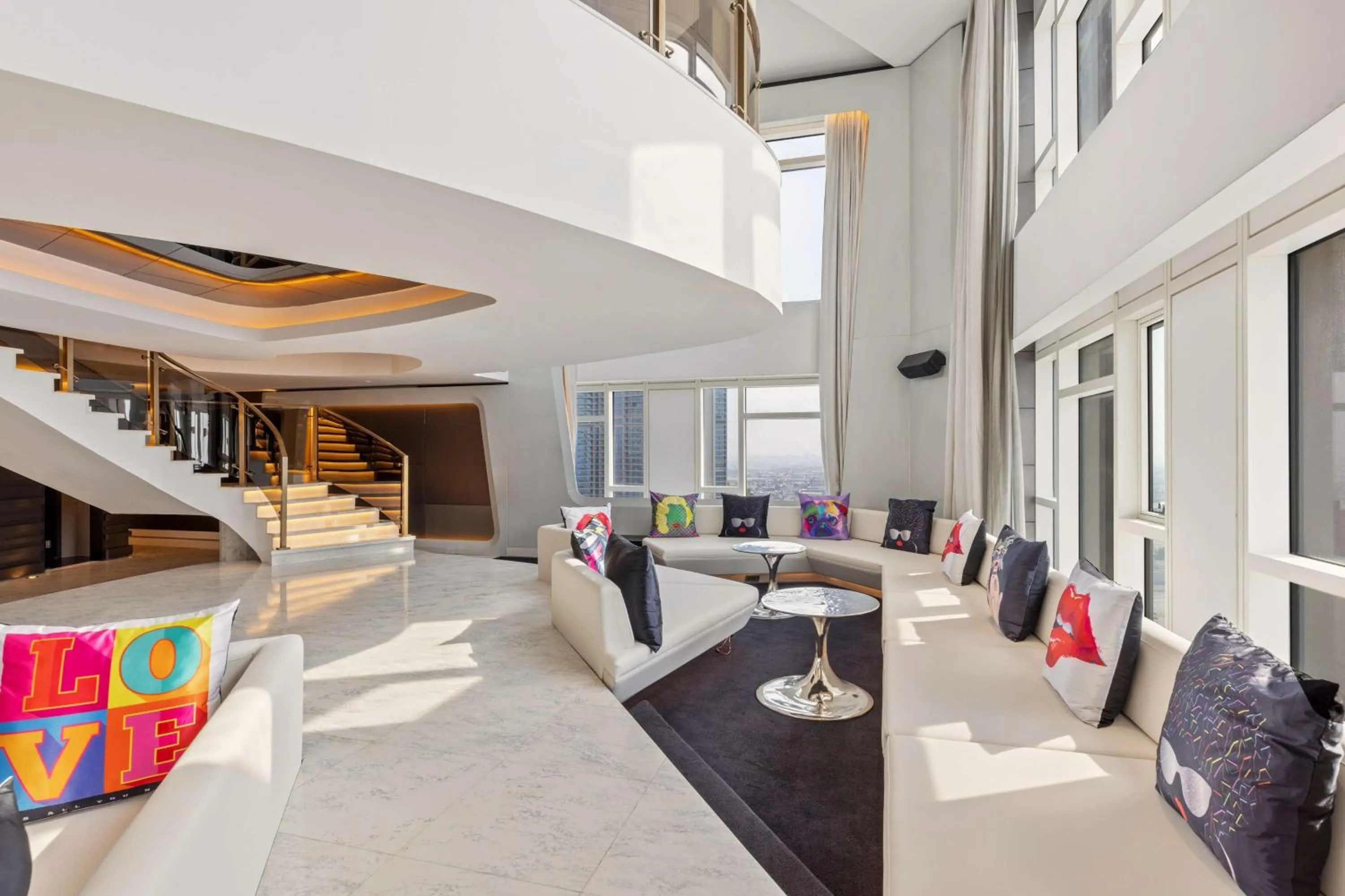 Living room in V Hotel Dubai, Curio Collection by Hilton