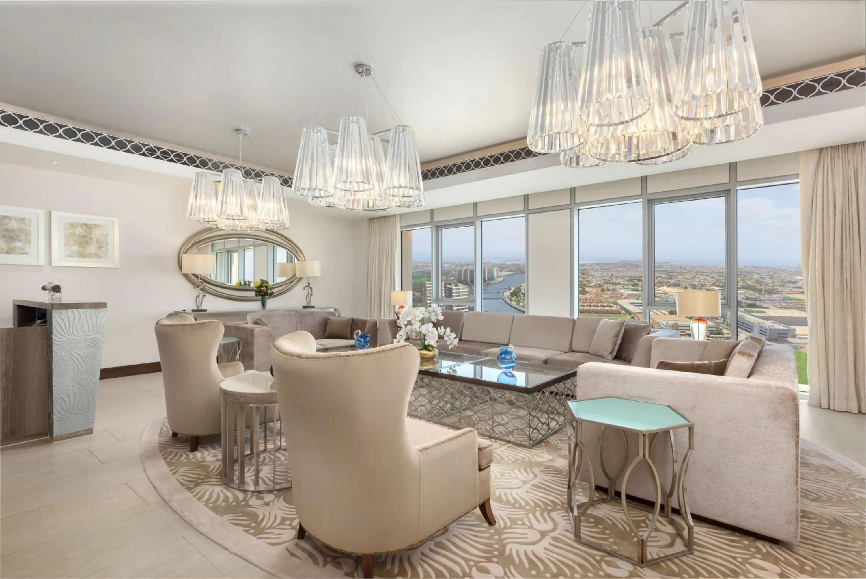 Living room in Hilton Dubai Al Habtoor City