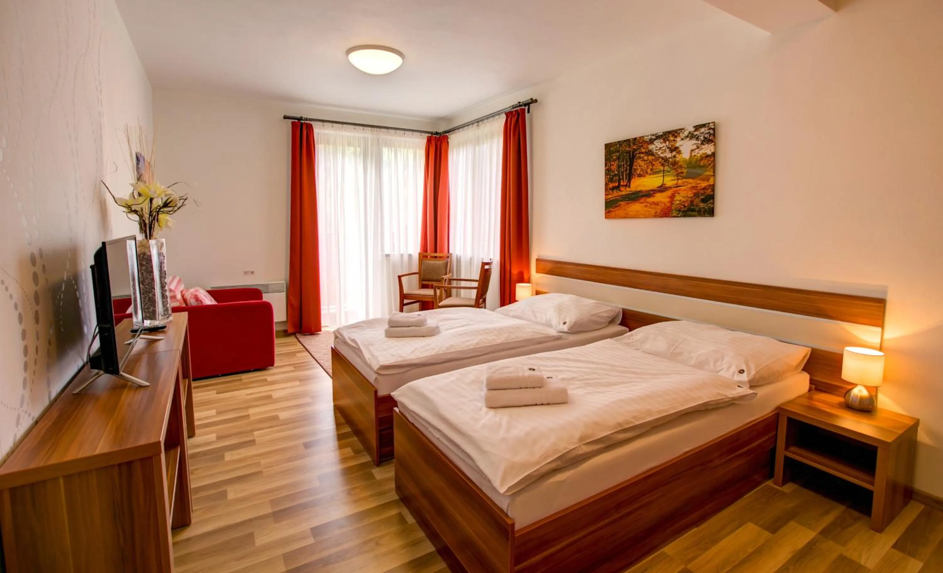 Bedroom, Bed in Apartmány Tri Studničky