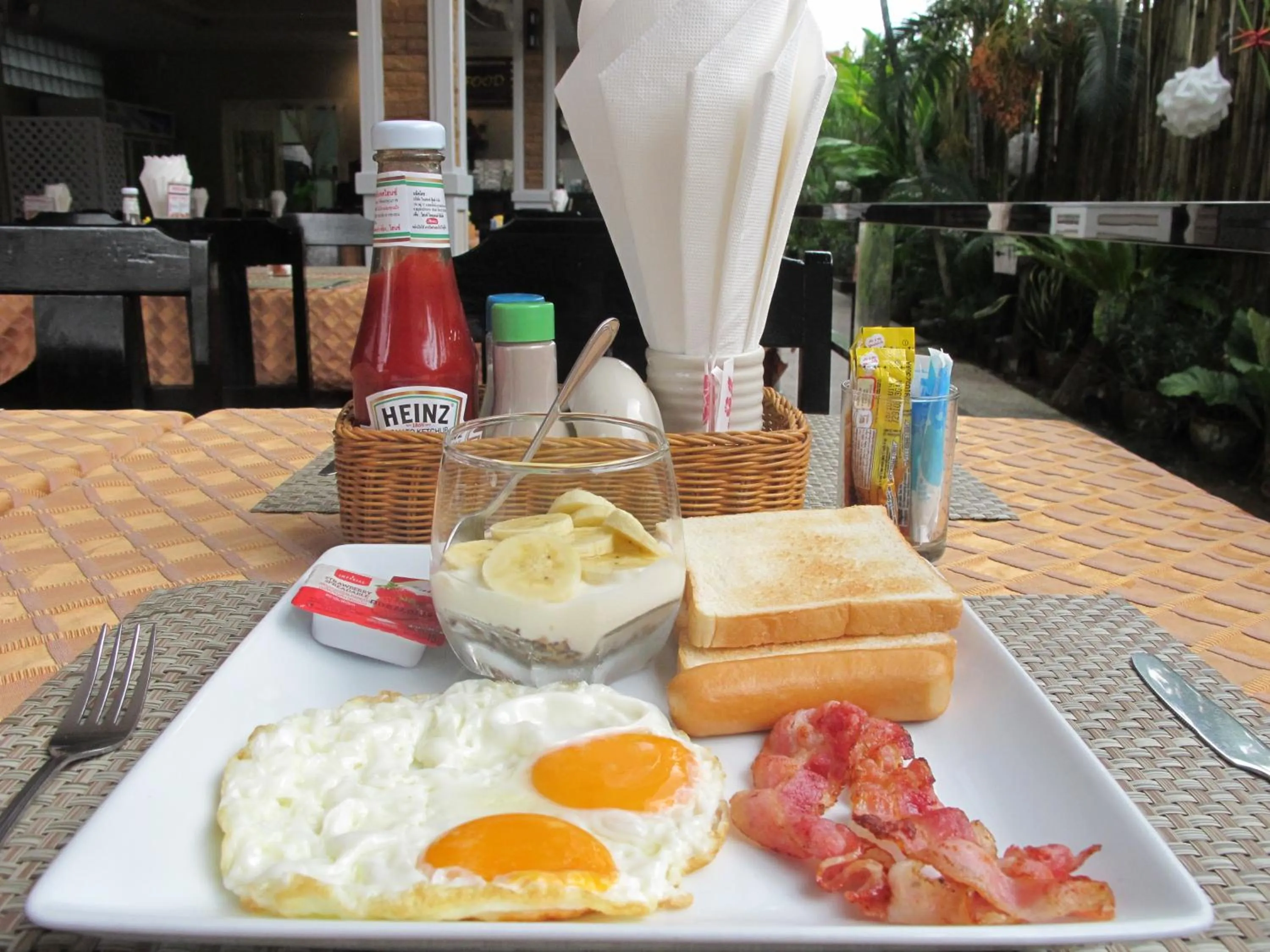 American breakfast in MJ Boutique Hotel Khao Lak