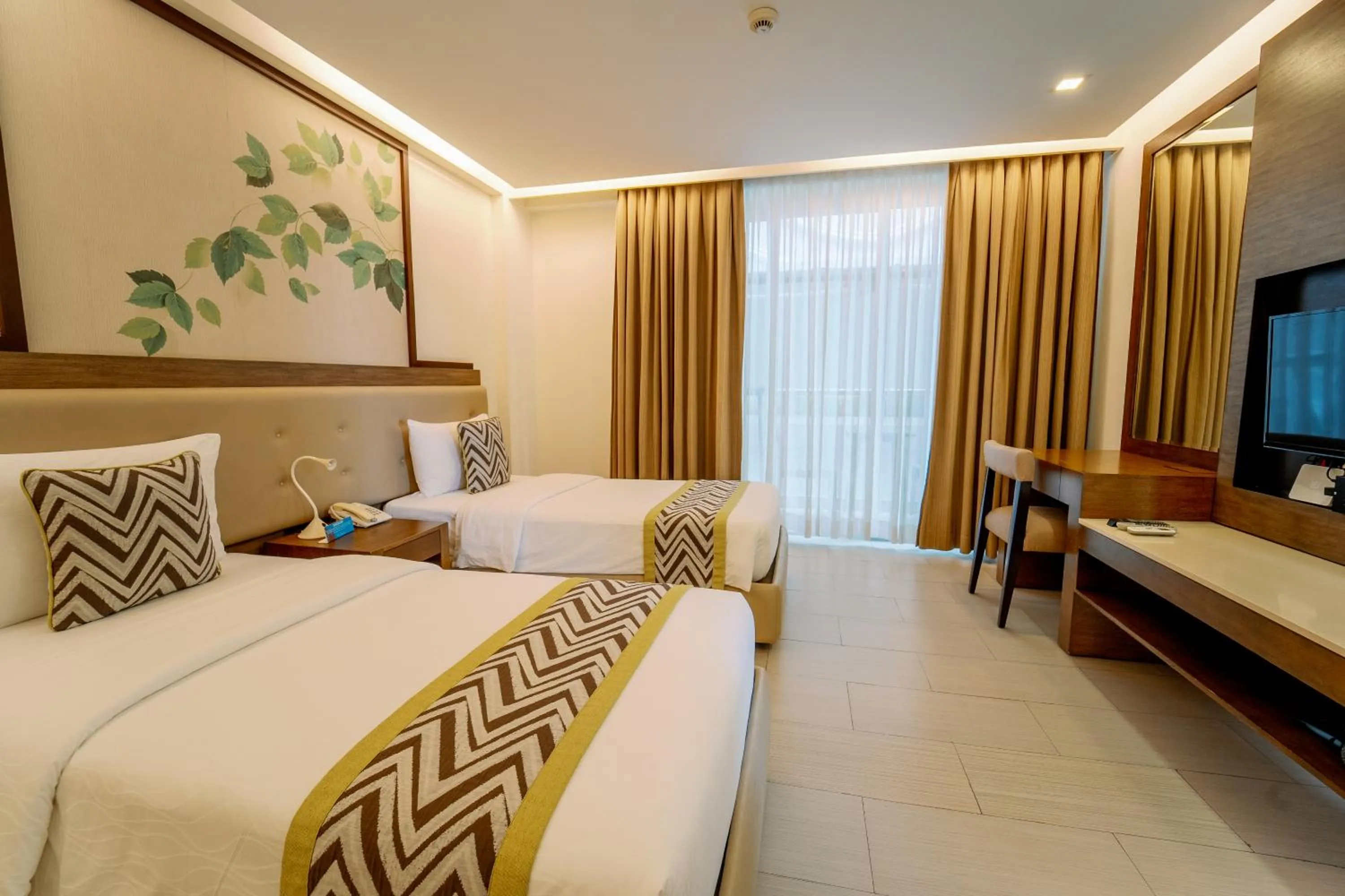 Bed in Boracay Haven Suites