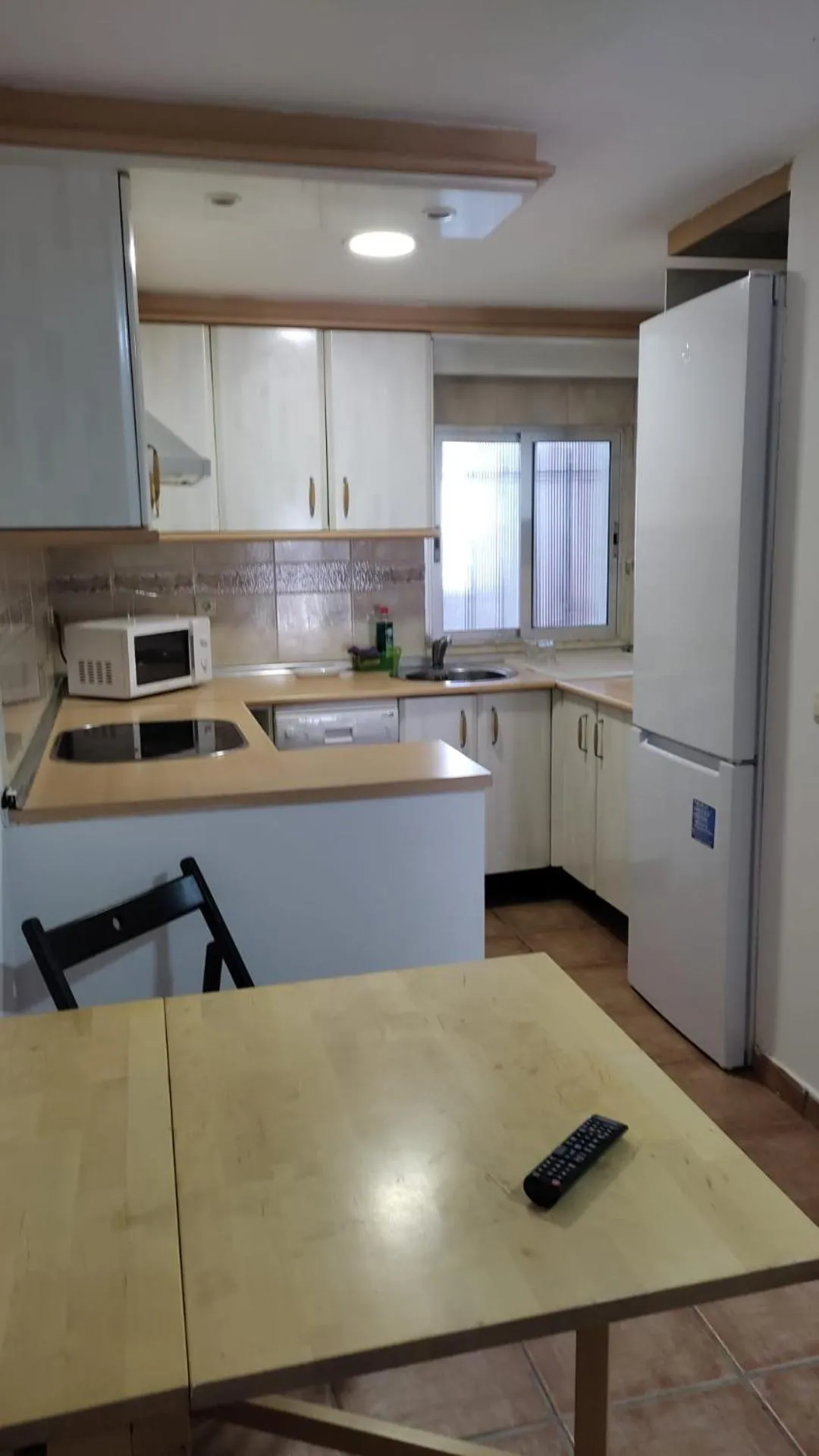 Kitchen or kitchenette in Hostal Castilla