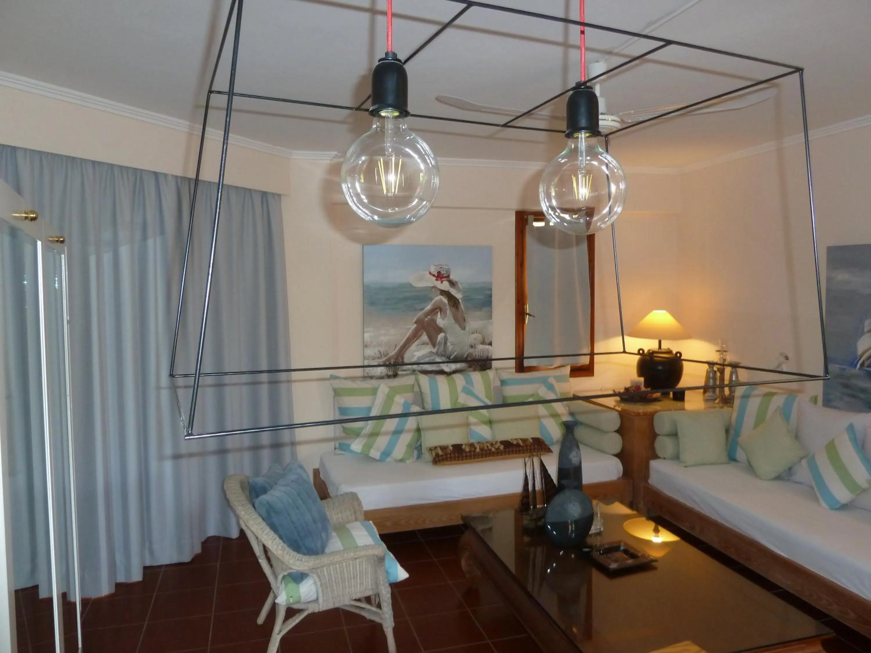 Living room, Bed in Calergi Residence - Holidays in Crete
