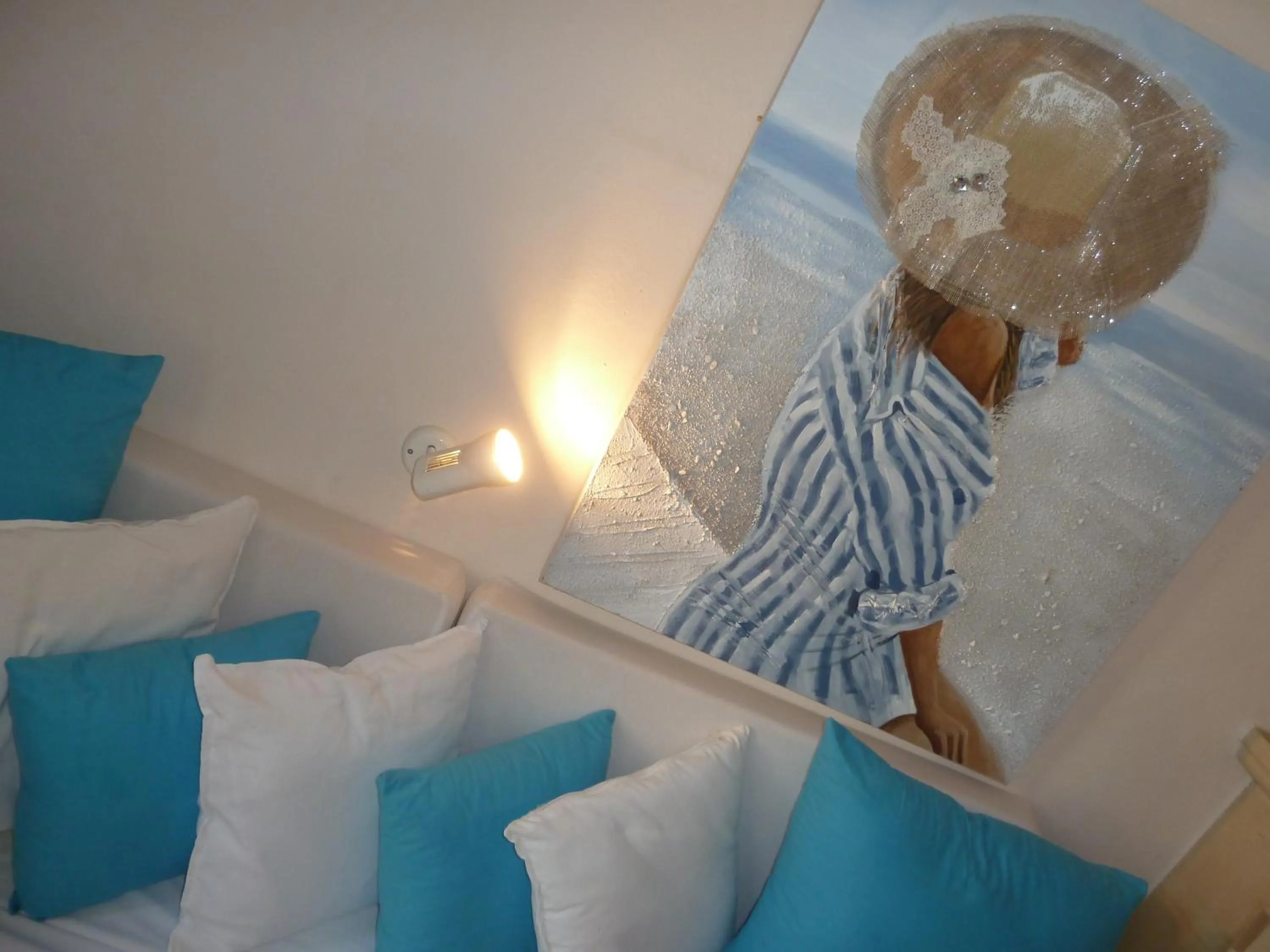 Living room, Bed in Calergi Residence - Holidays in Crete