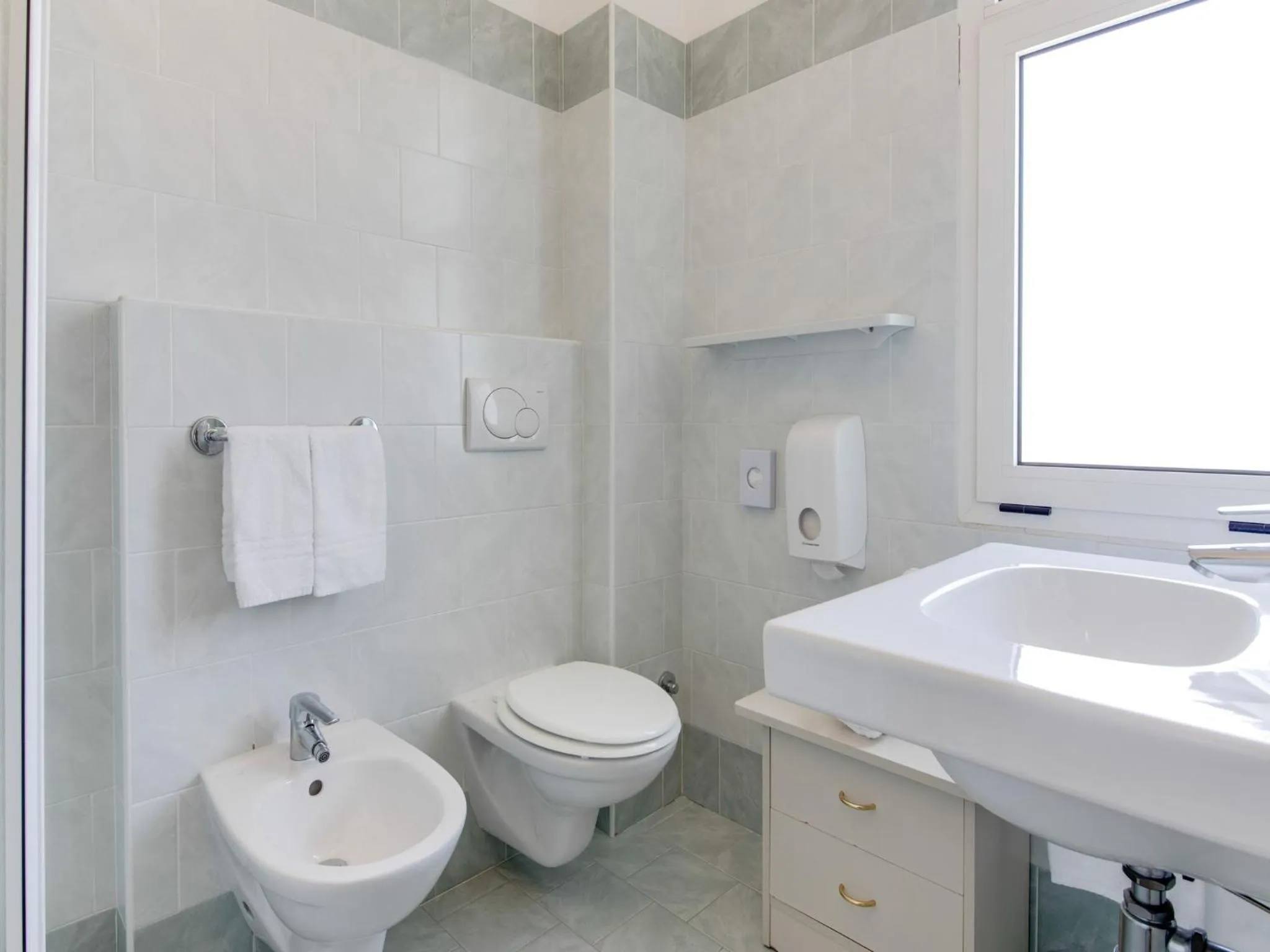 Shower, Bathroom in Hotel Adler