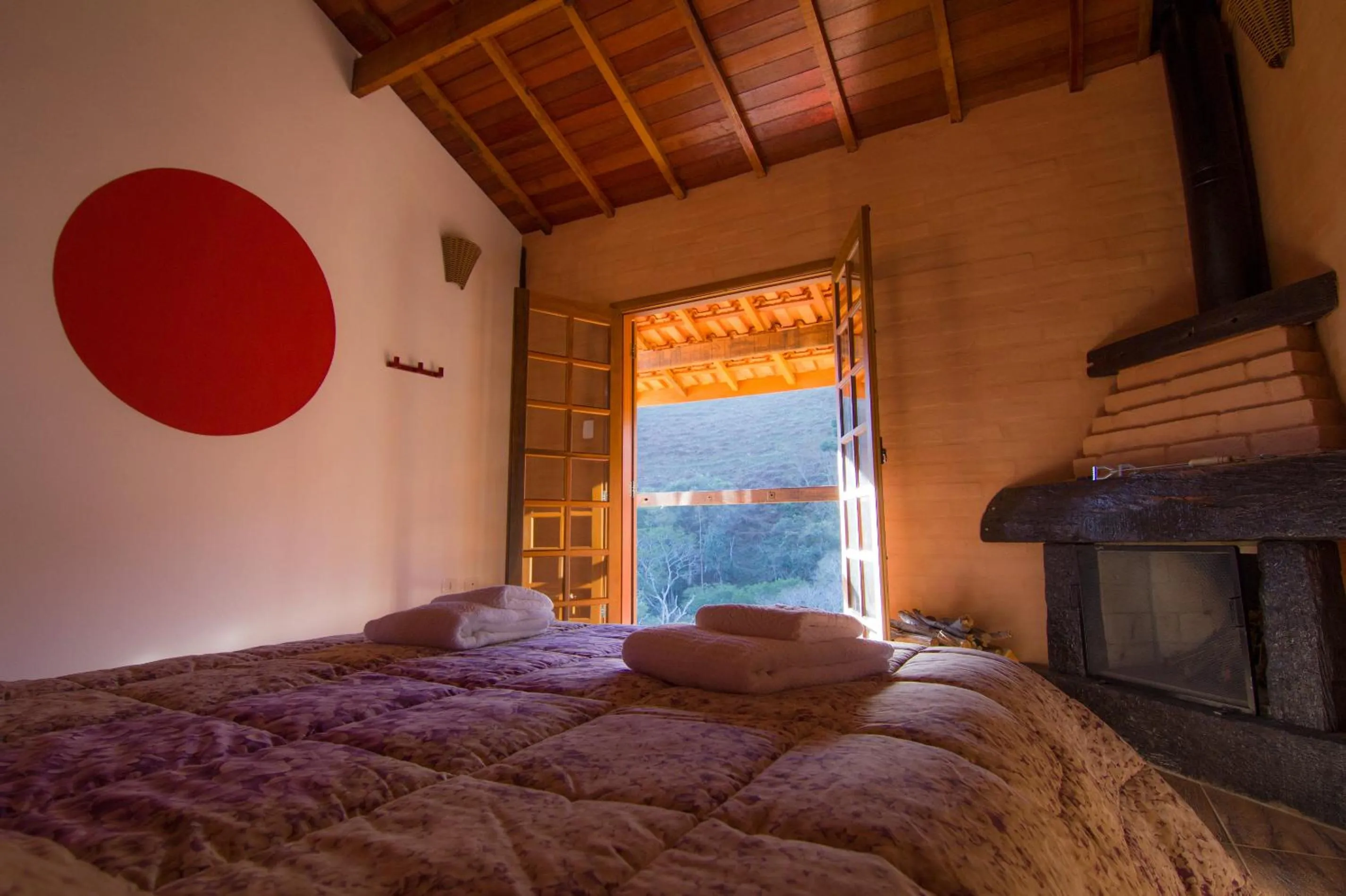 Bed in Pousada Cabanas no Mundo