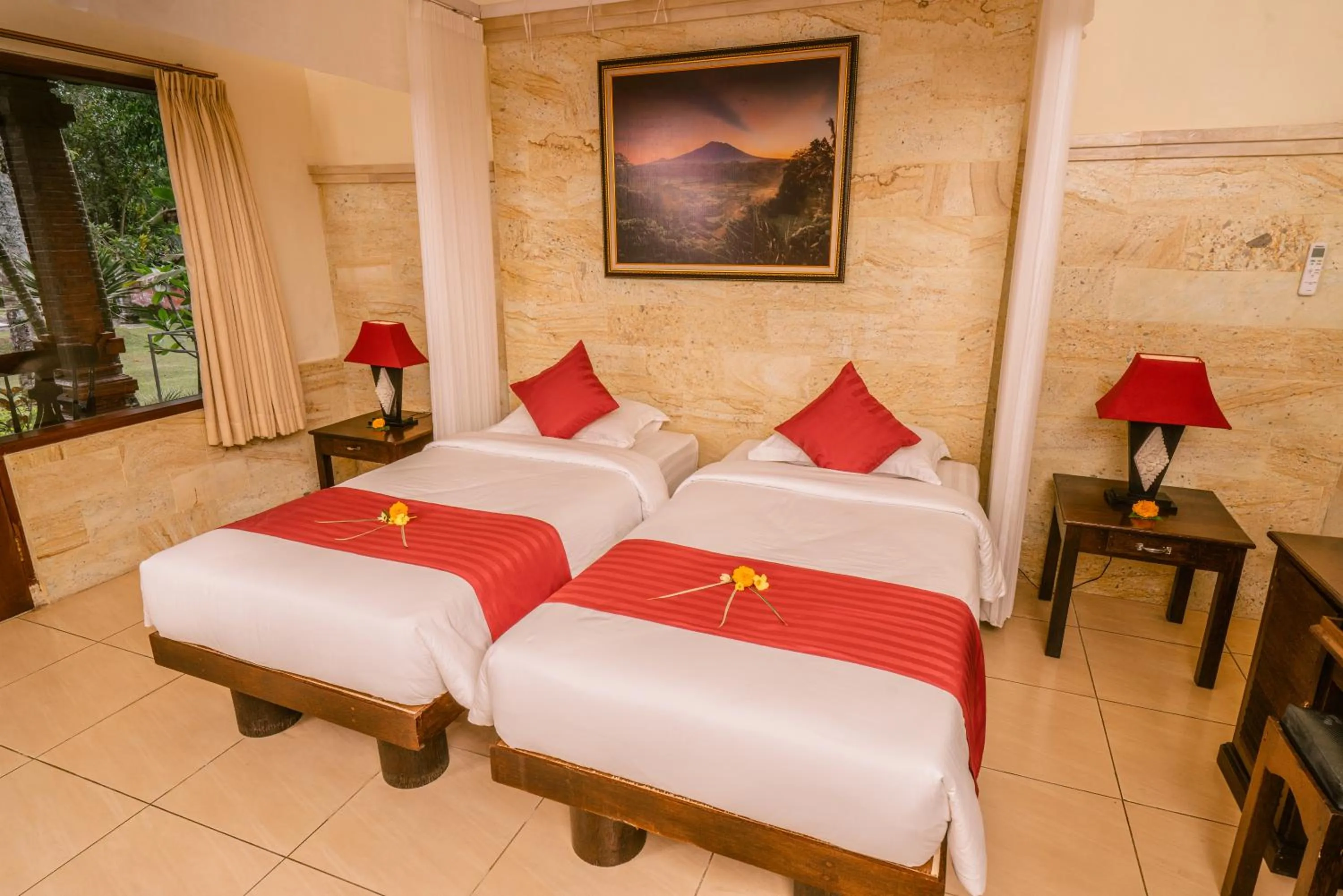 Bed in Mahagiri Resort & Restaurant