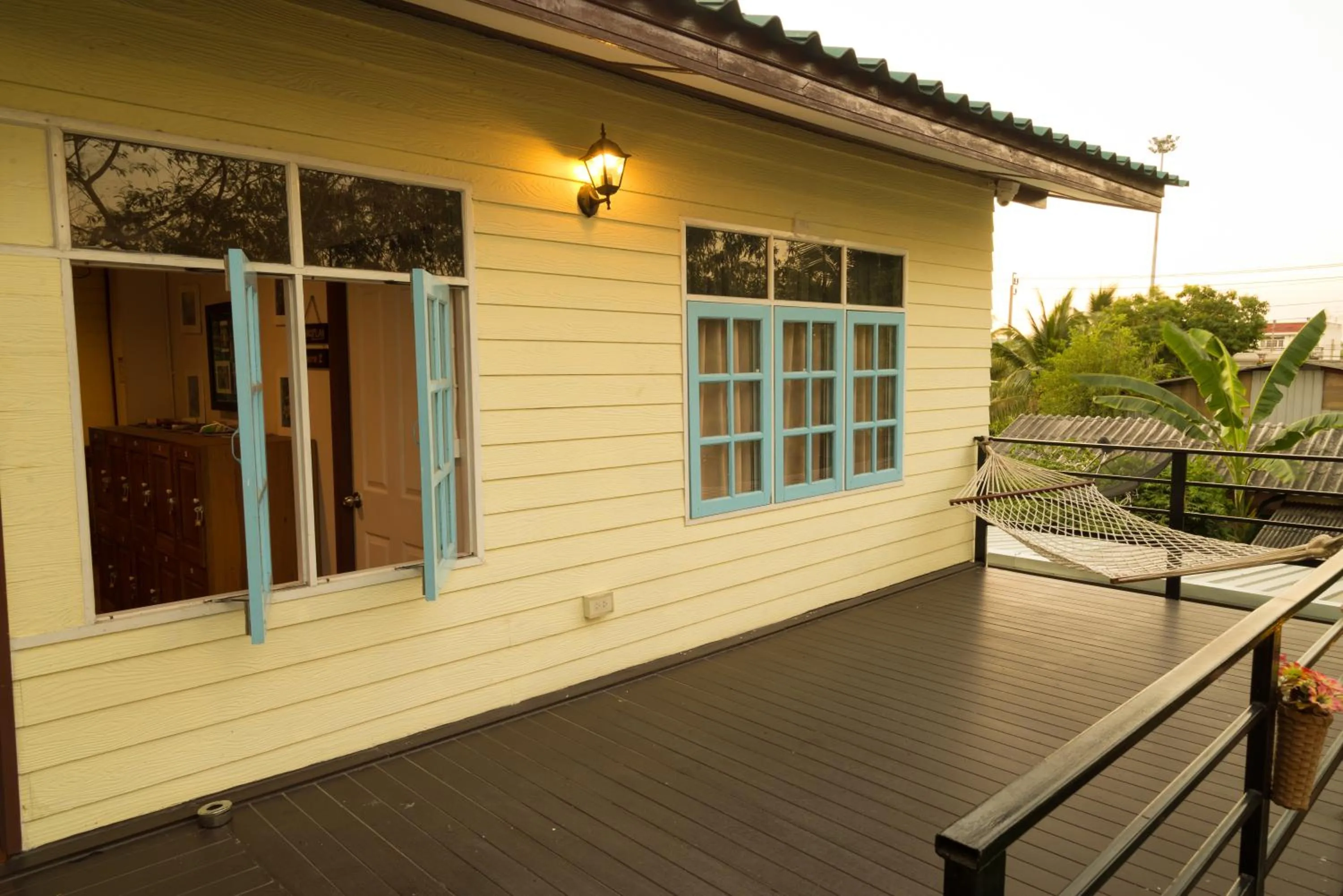 Balcony/Terrace in Nang Ta Yon @ Ban Thap Chang Hostel