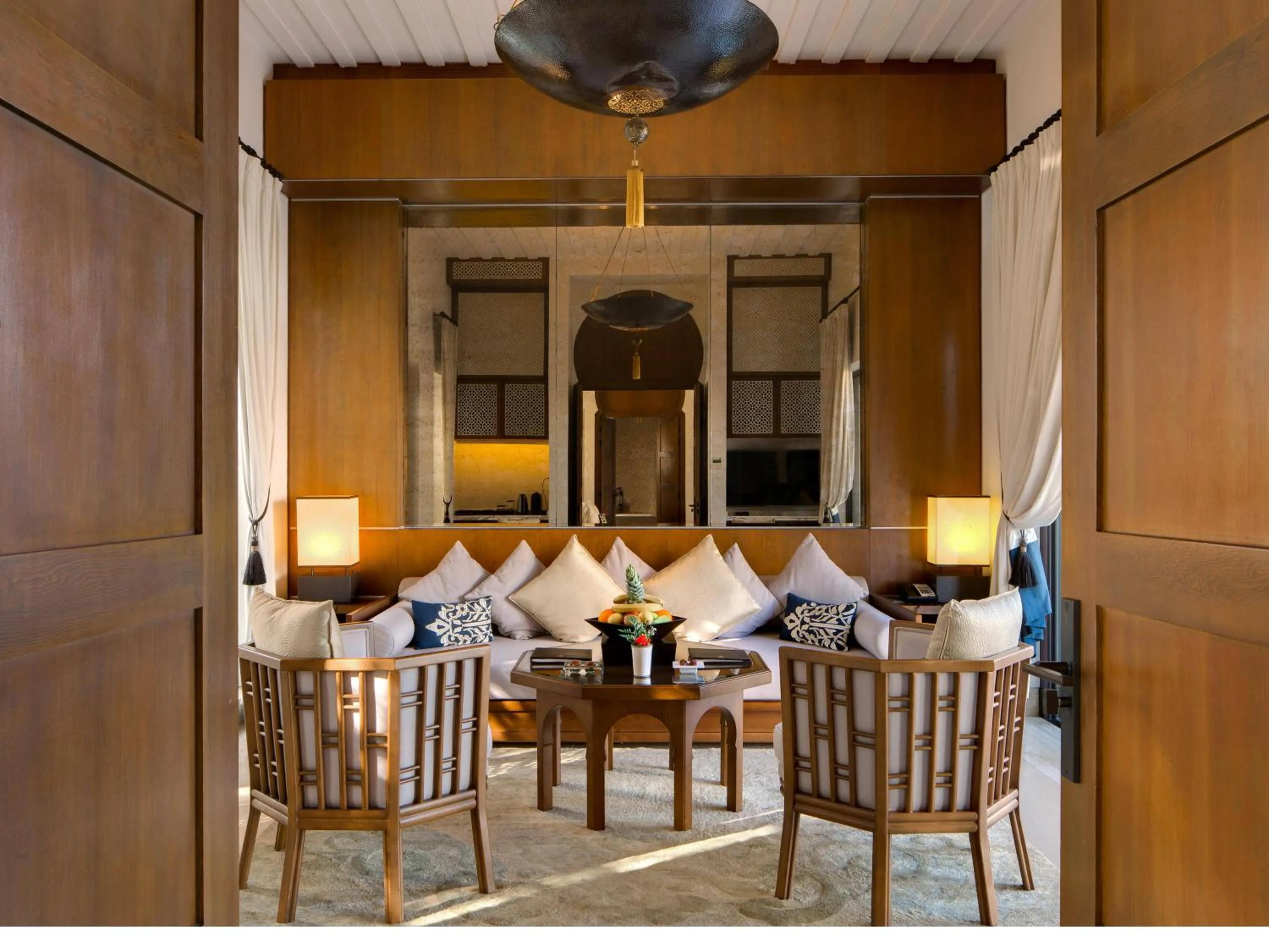 Living room in Banyan Tree Tamouda Bay