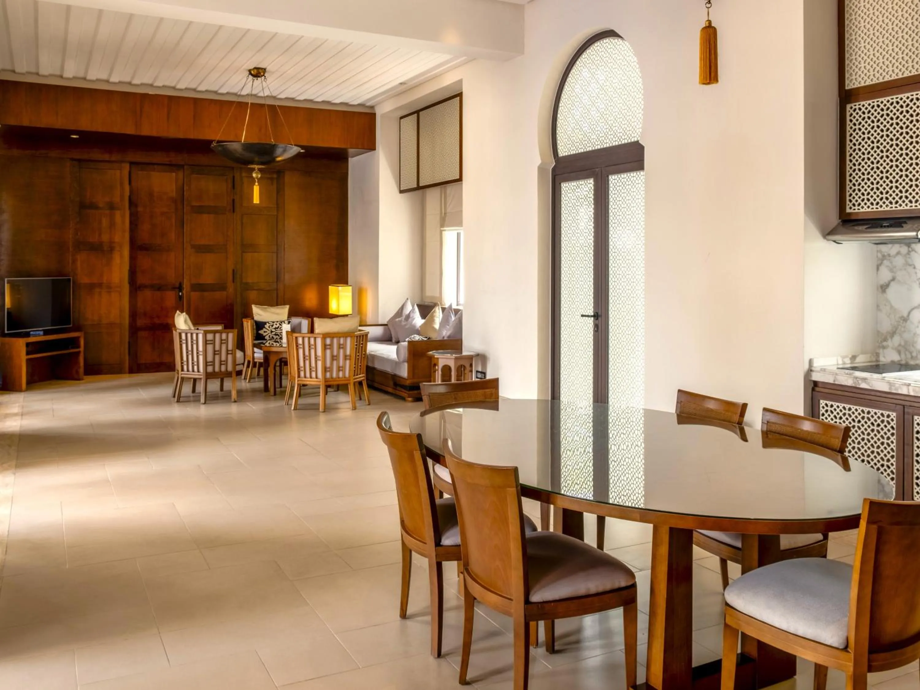 Living room in Banyan Tree Tamouda Bay