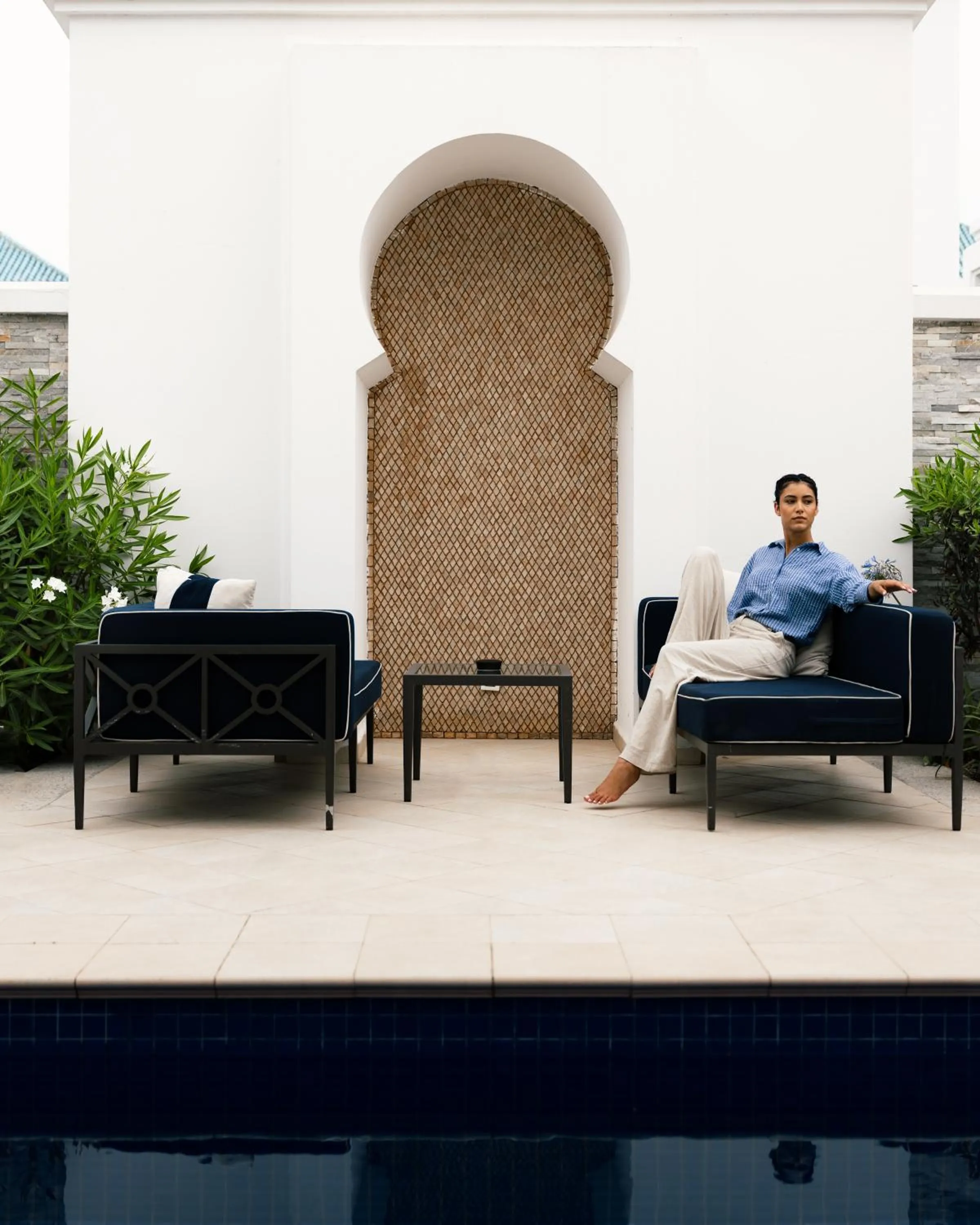 Patio in Banyan Tree Tamouda Bay