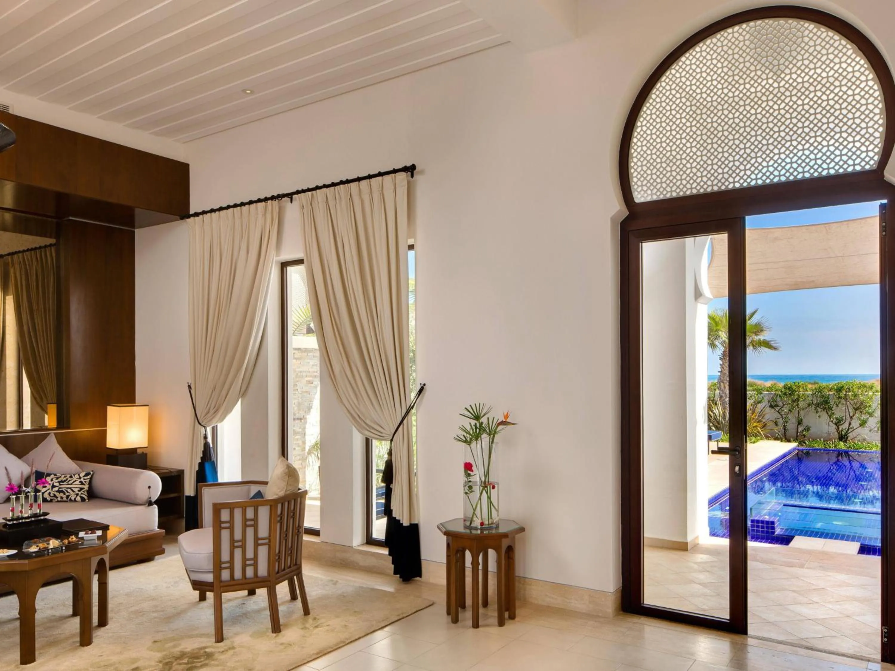 Living room in Banyan Tree Tamouda Bay