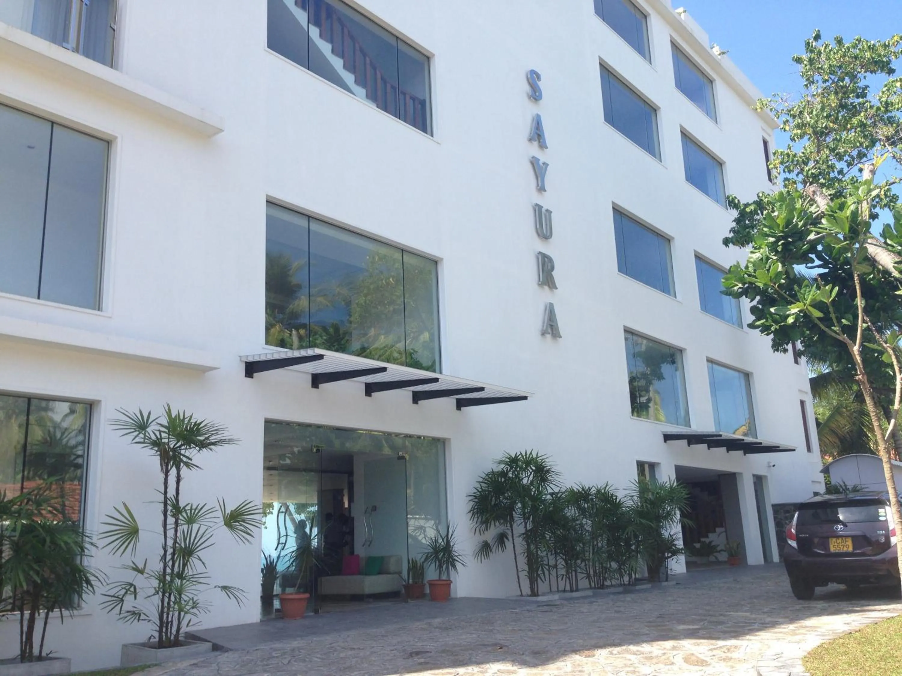 Facade/entrance in Sayura Beach Hotel