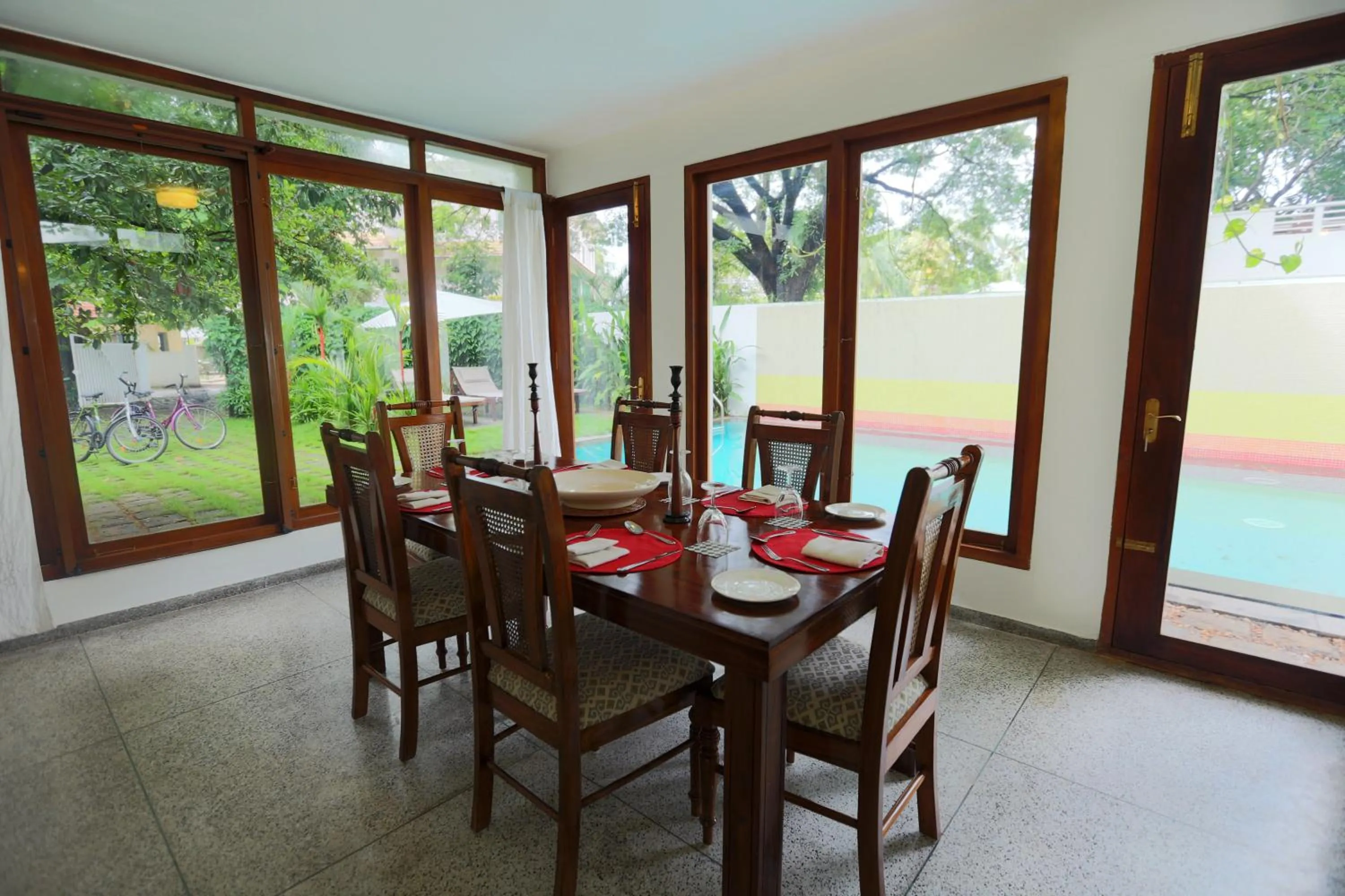 Dining area in Beach Gate Bungalows - A CGH Earth SAHA Experience