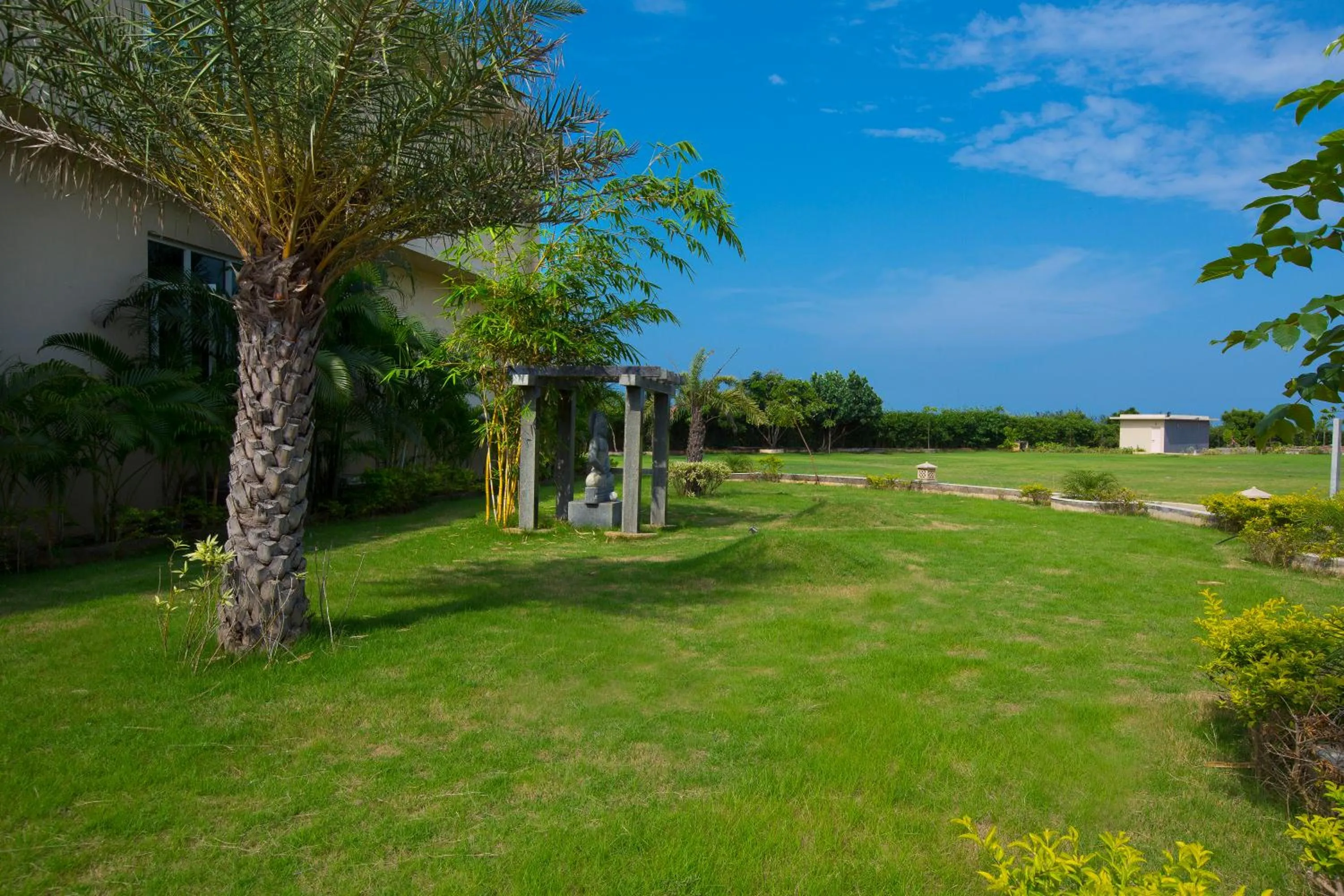 Garden view in Landmark Pallavaa Beach Resorts Mahabalipuram