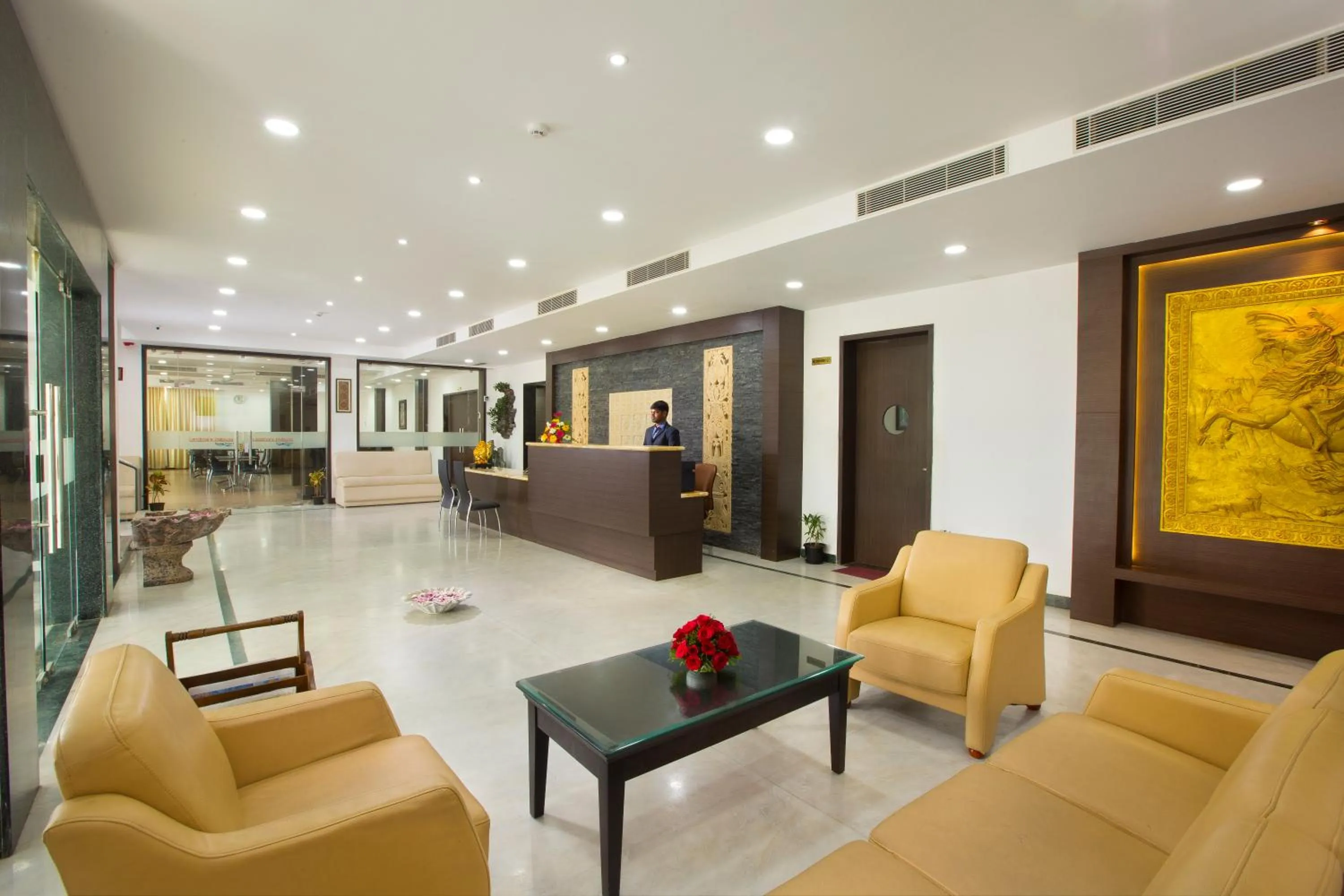 Lobby or reception in Landmark Pallavaa Beach Resorts Mahabalipuram