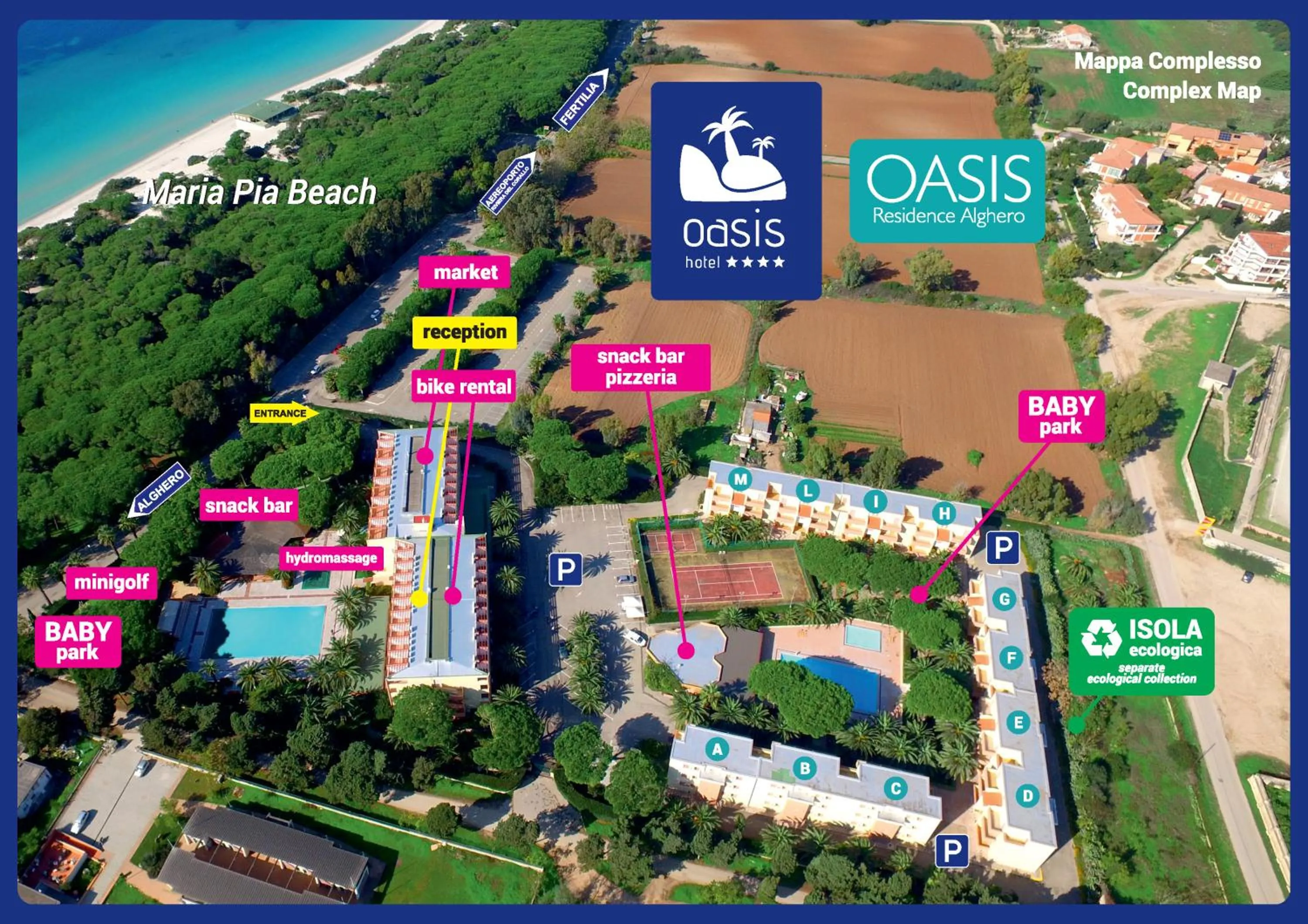 Text overlay in Hotel Oasis