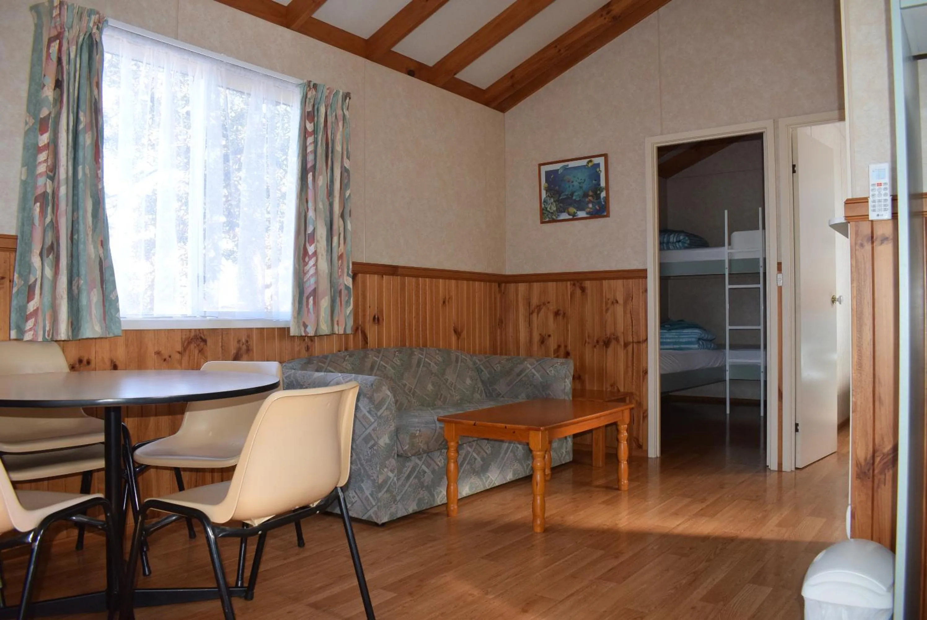 Living room in Bega Caravan Park