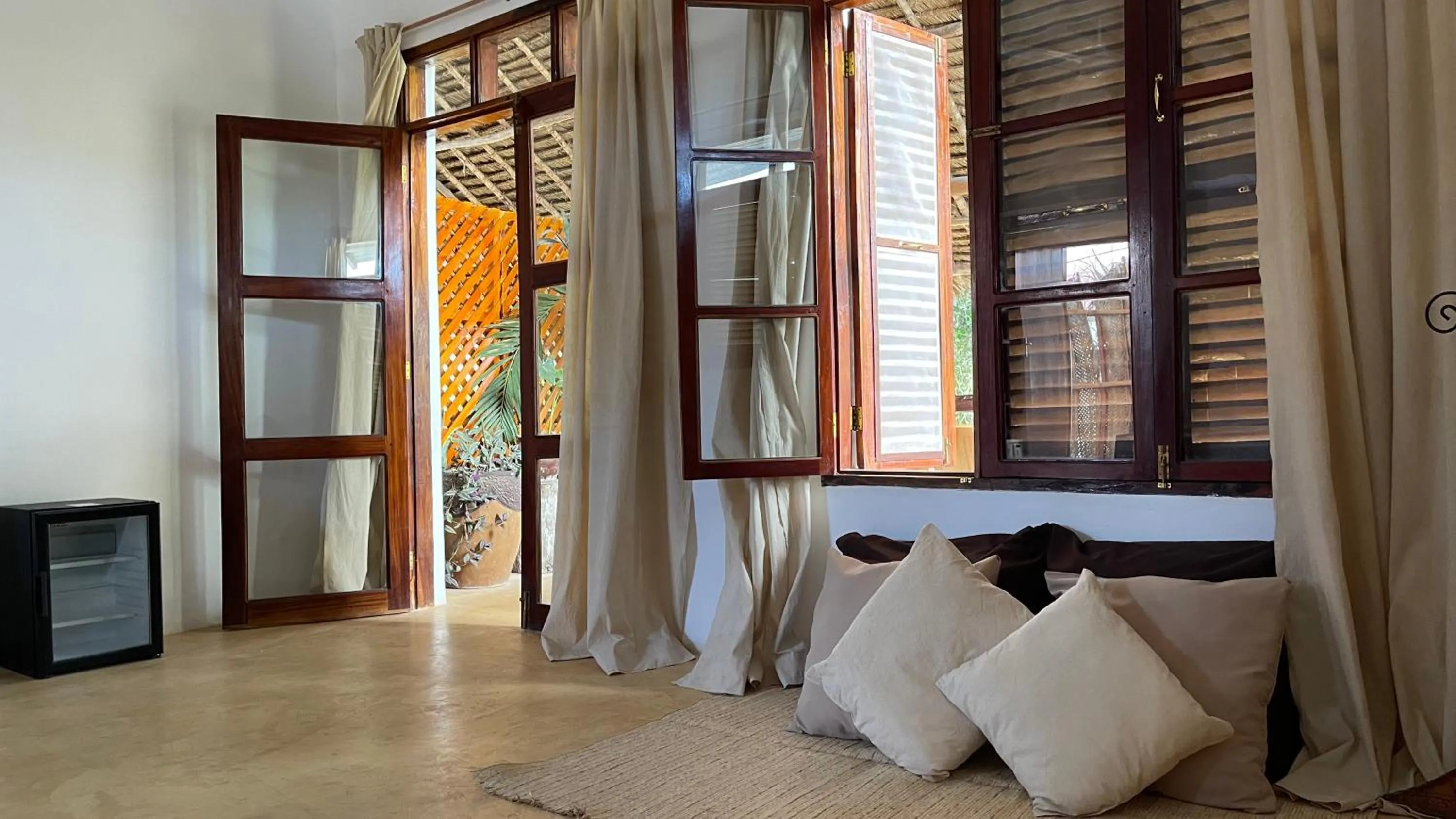 Seating area in Atii Garden Bungalows