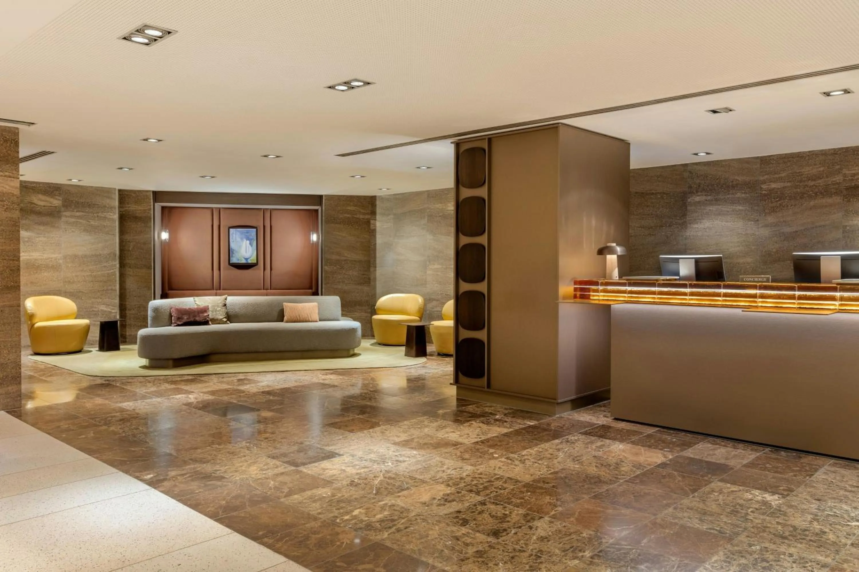 Lobby or reception in Amsterdam Marriott Hotel