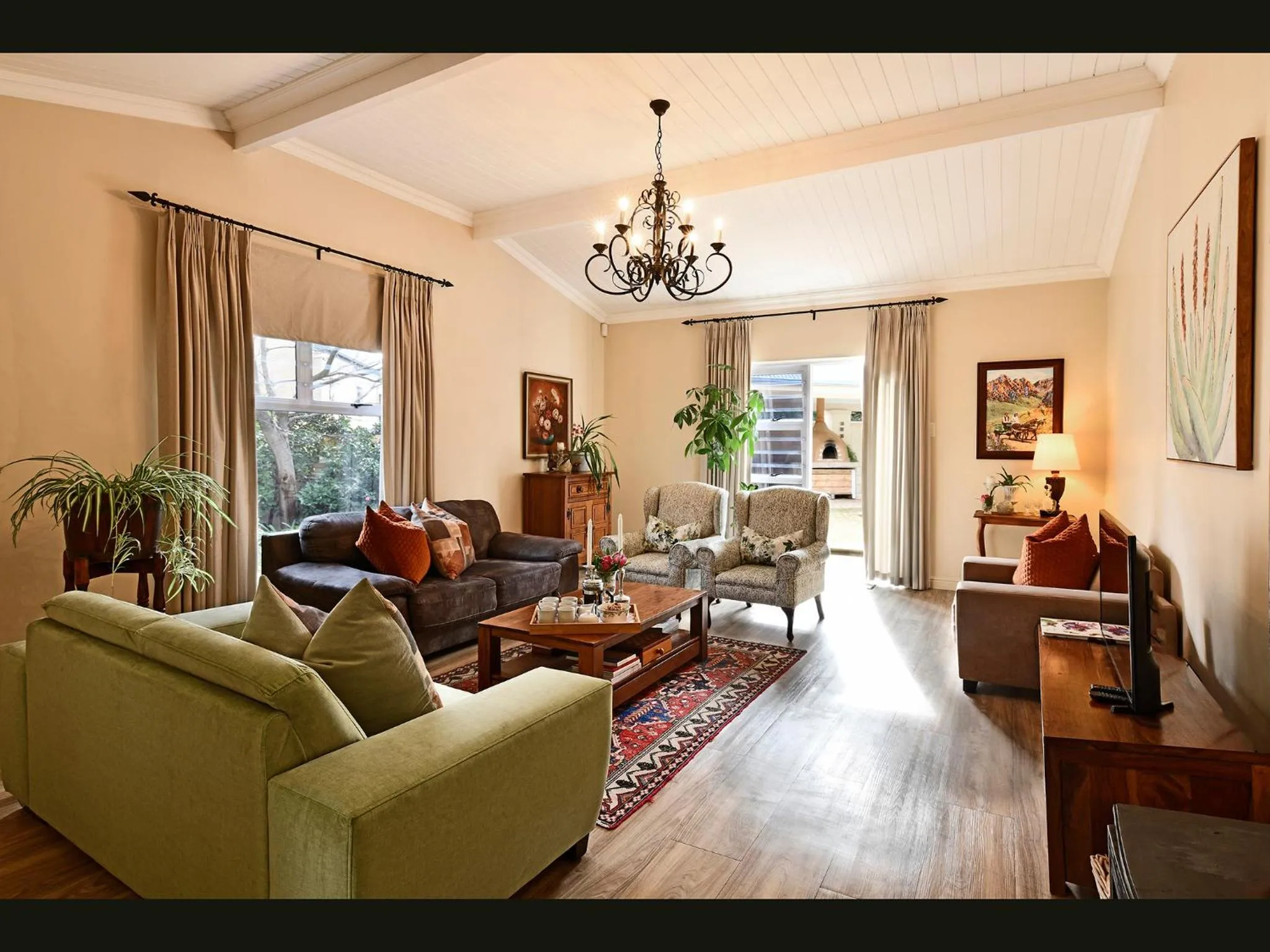 Living room in Petit & Grande Plaisir luxury self-catering