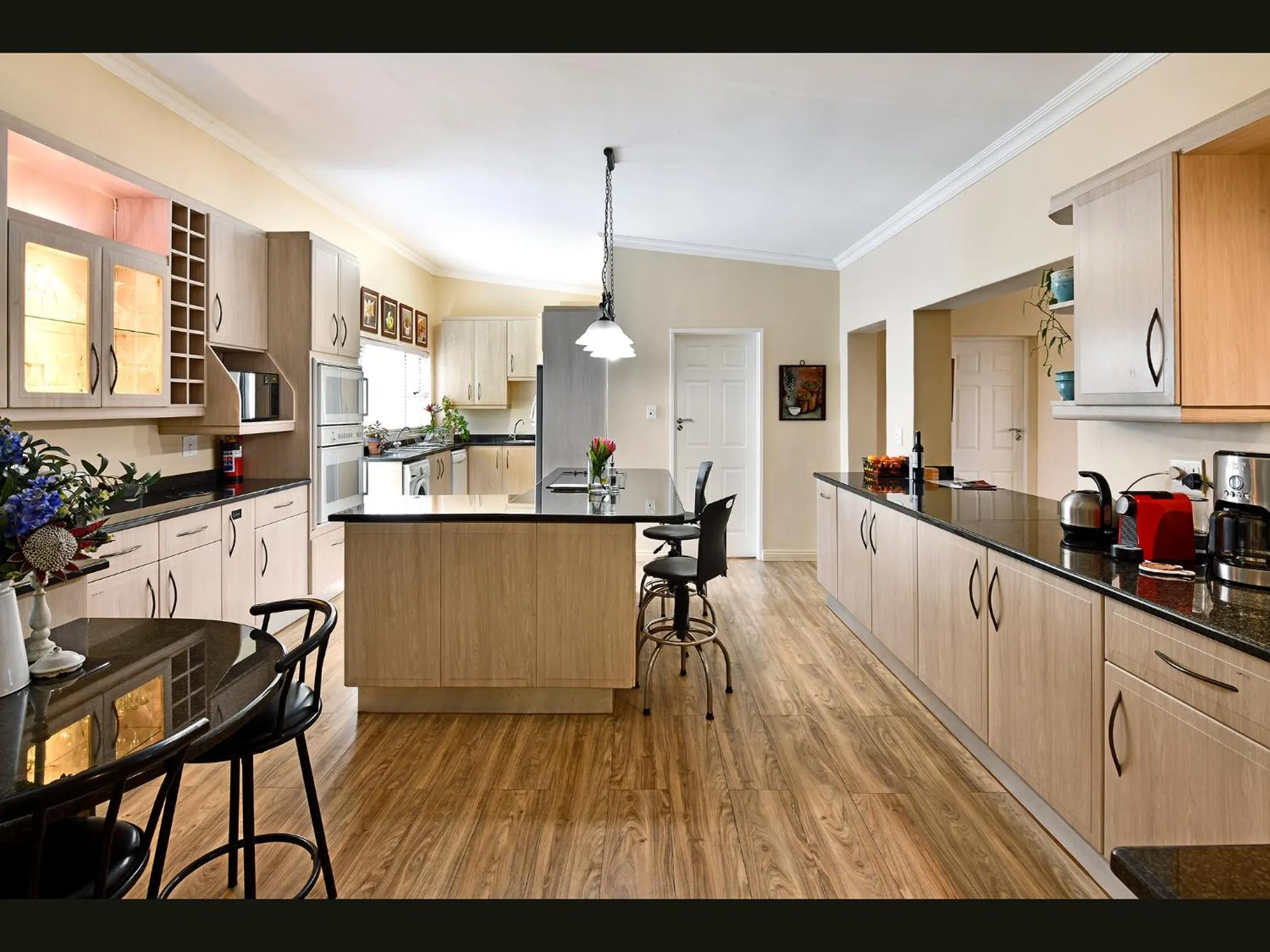 kitchen in Petit & Grande Plaisir luxury self-catering