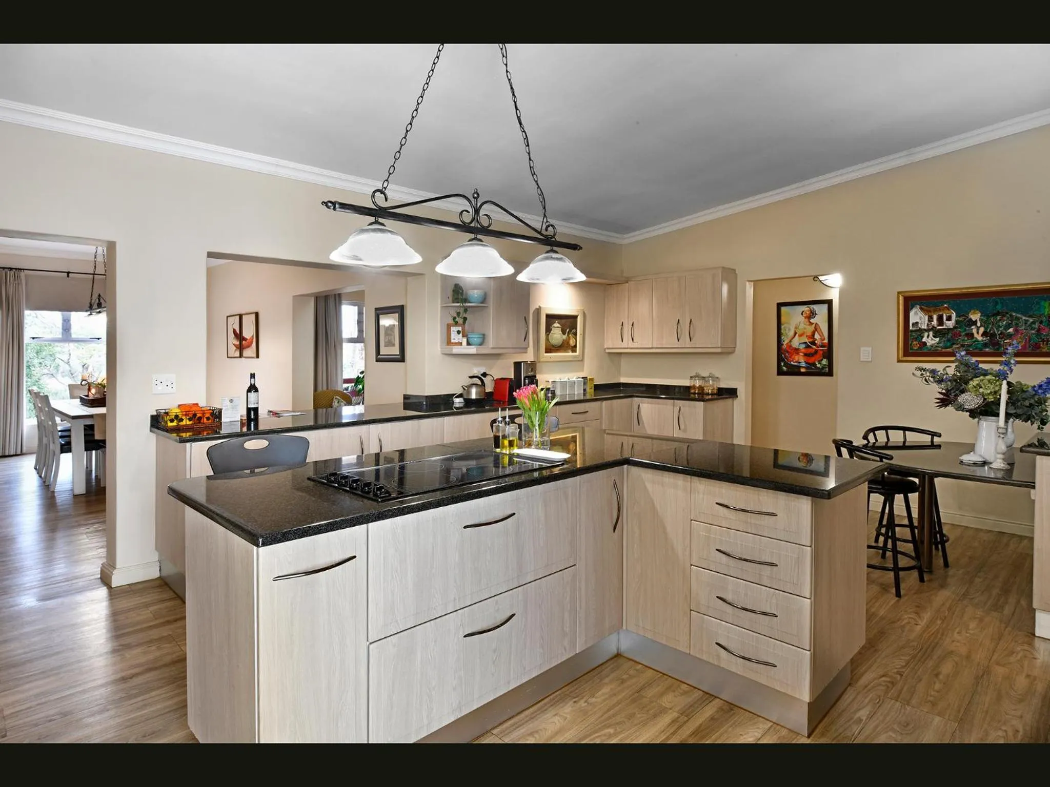 kitchen in Petit & Grande Plaisir luxury self-catering