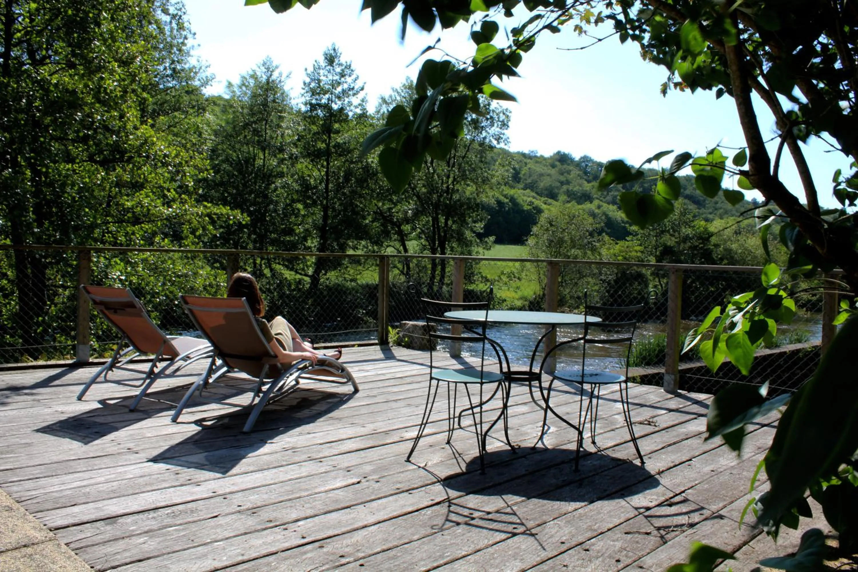 Balcony/Terrace in Moulin Pont Vieux Chambres d'hôtes
