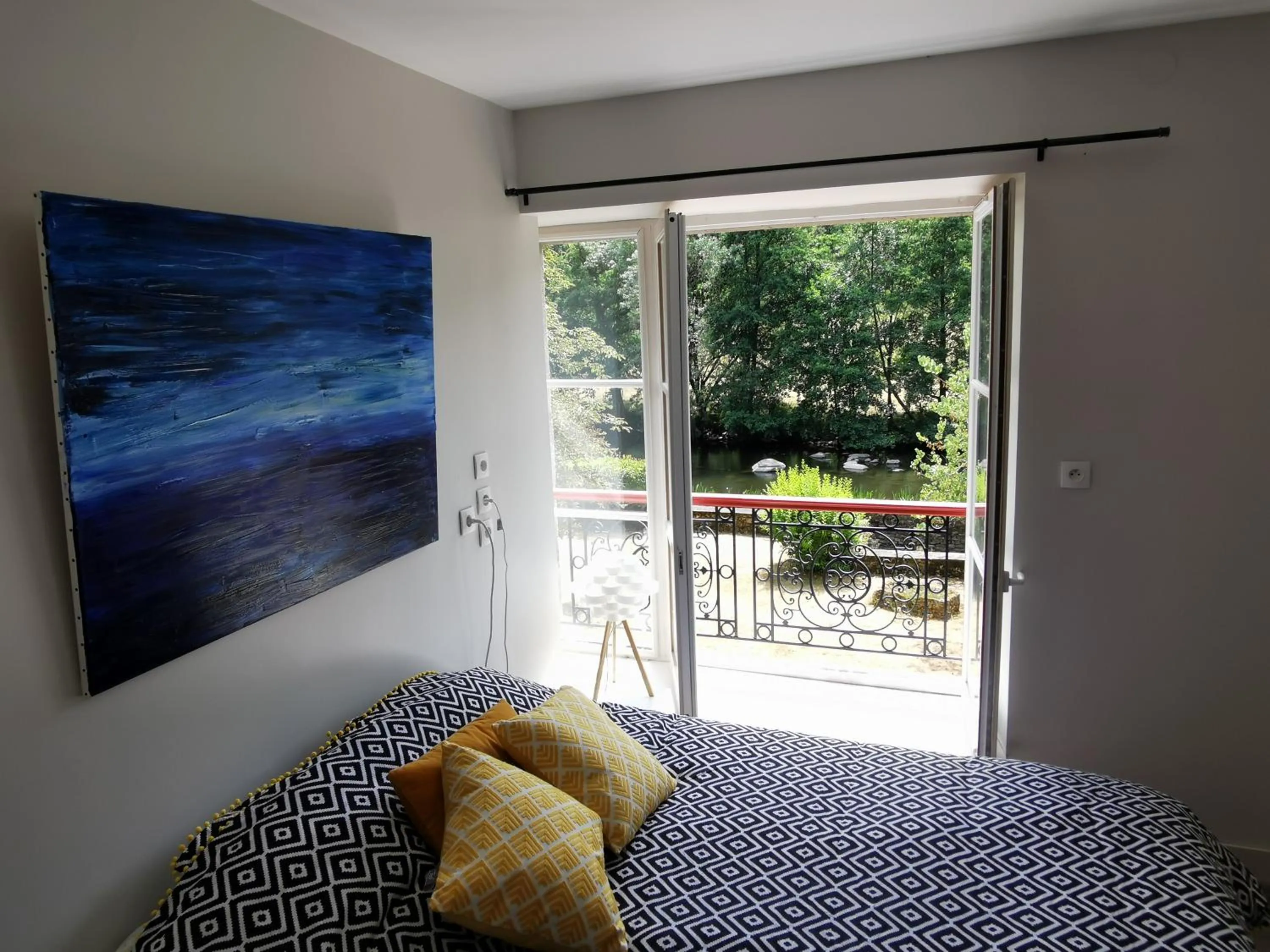 Bed in Moulin Pont Vieux Chambres d'hôtes