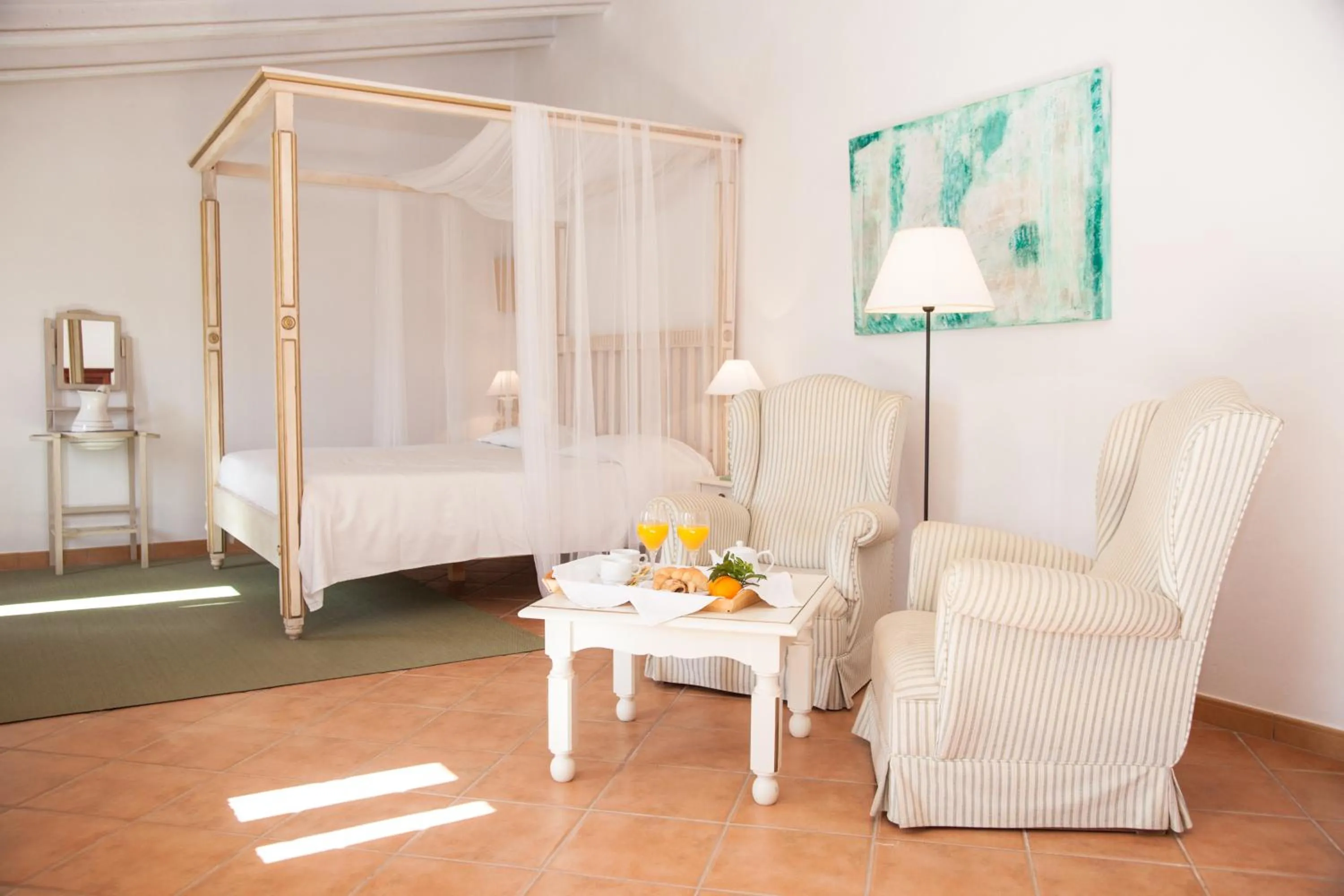 Decorative detail, Bed in Boutique Hotel Sa Galera