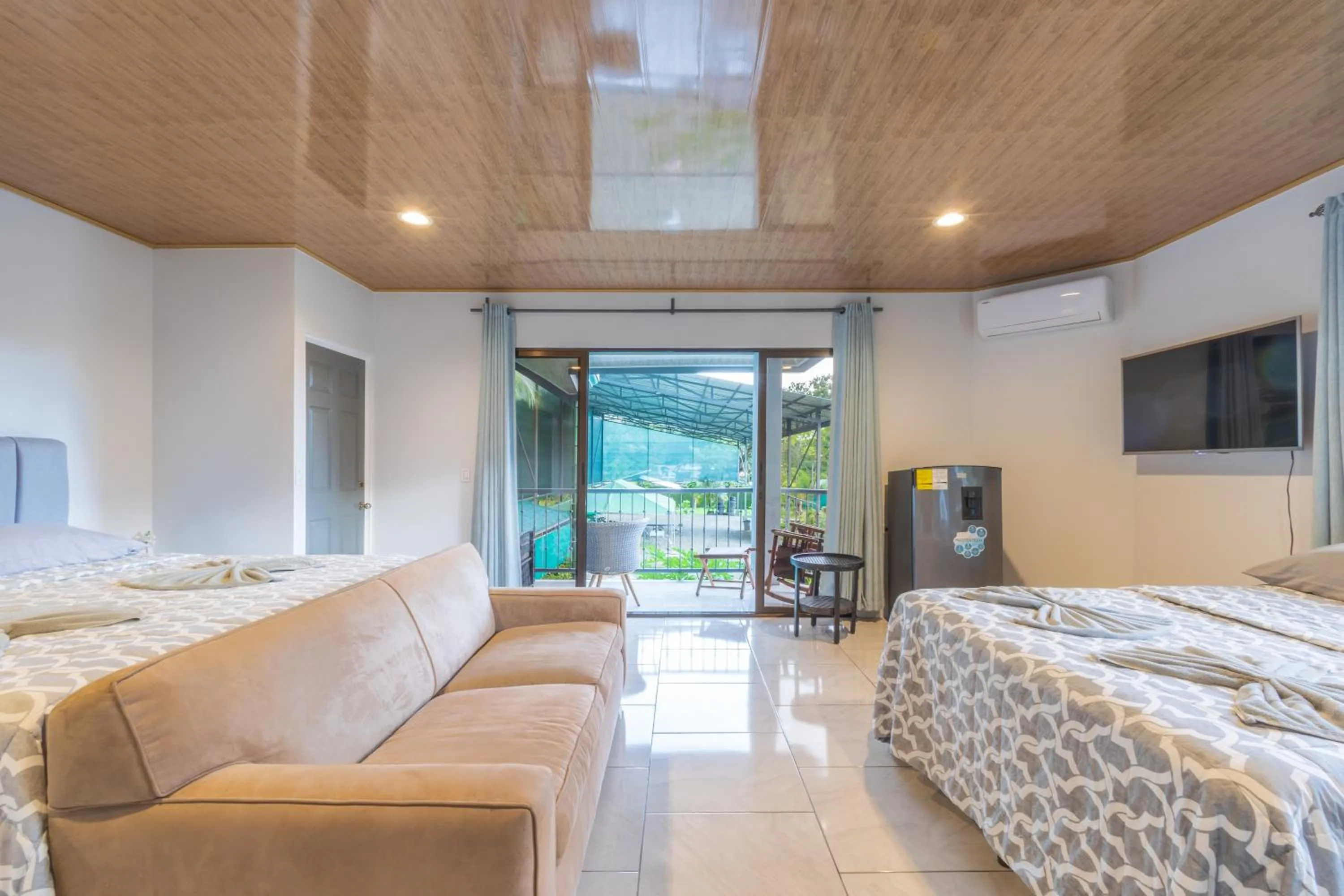 Bed in Hotel Cabinas el Tecal