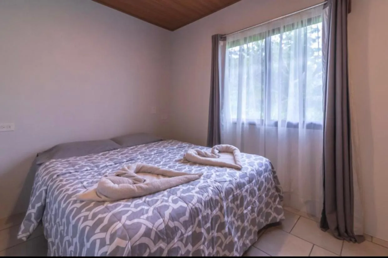 Bed in Hotel Cabinas el Tecal