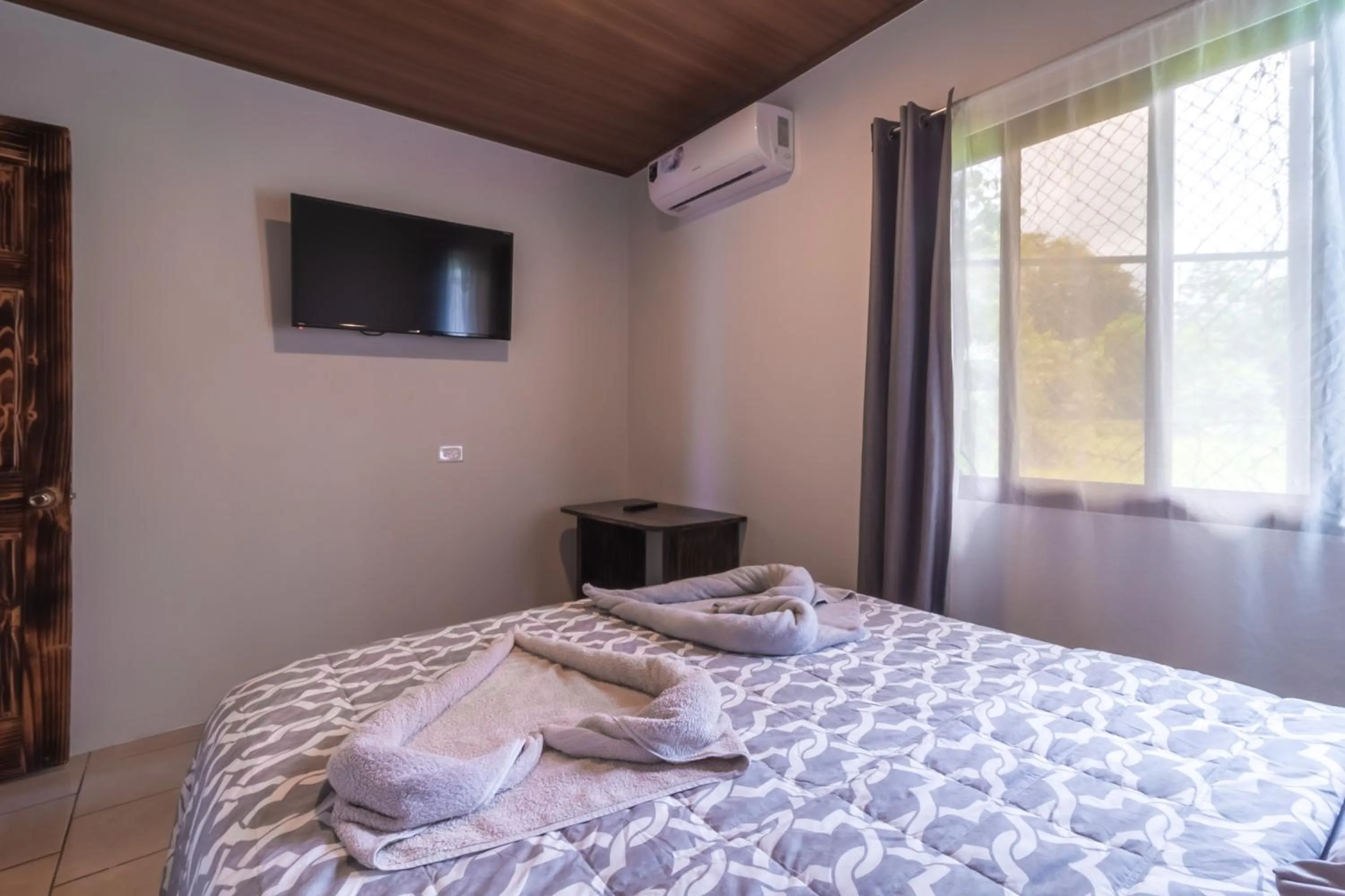 Bed in Hotel Cabinas el Tecal