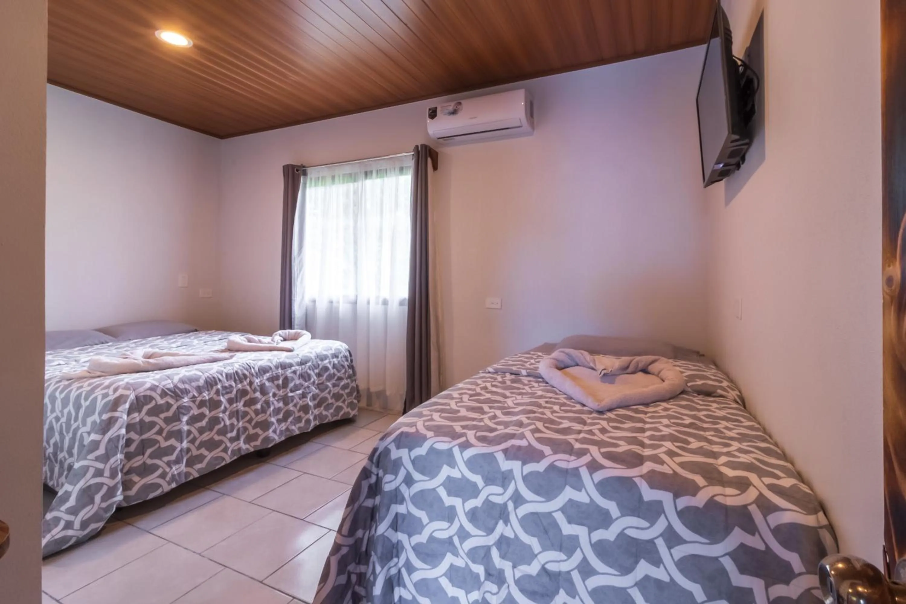 Bed in Hotel Cabinas el Tecal