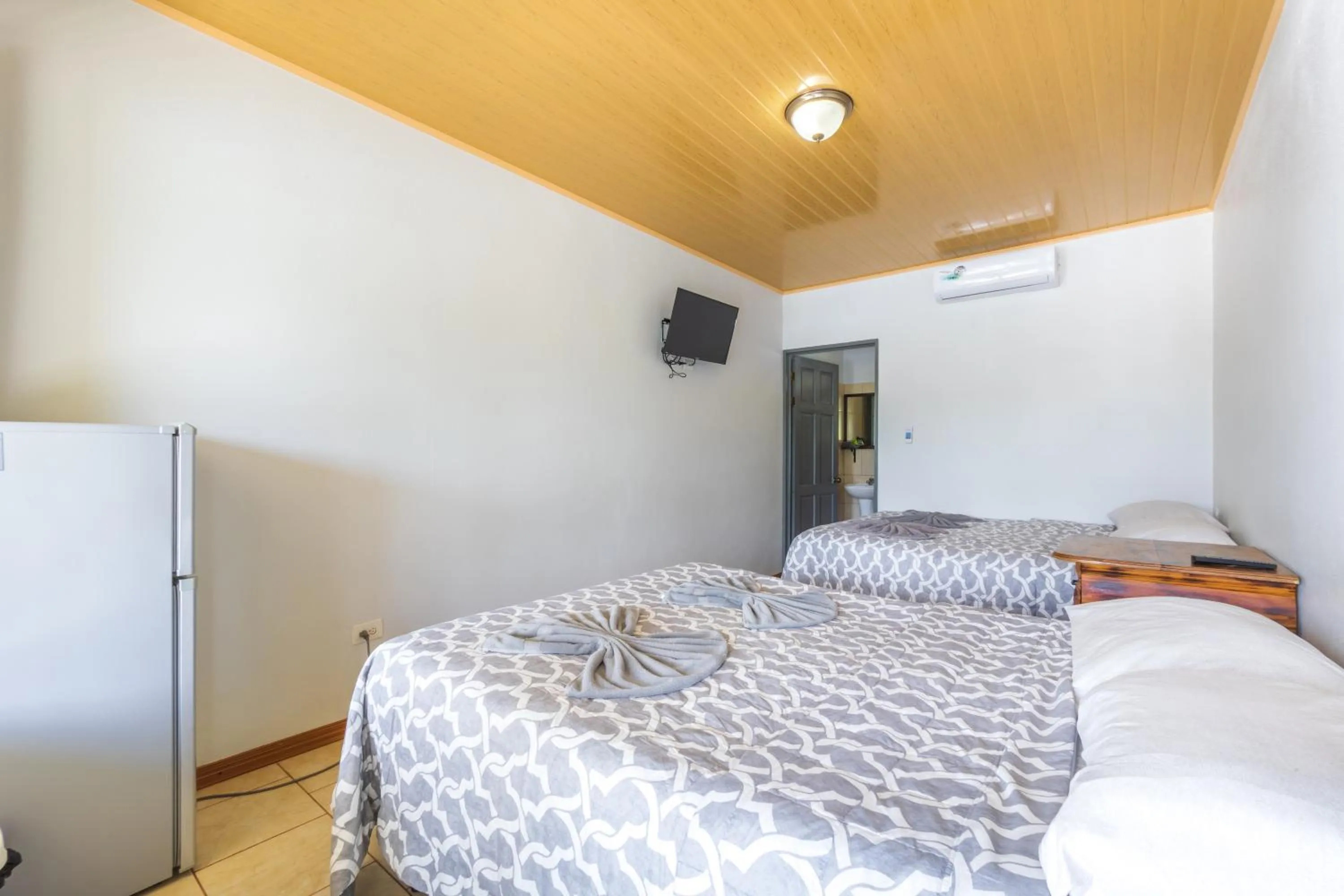 Bed in Hotel Cabinas el Tecal