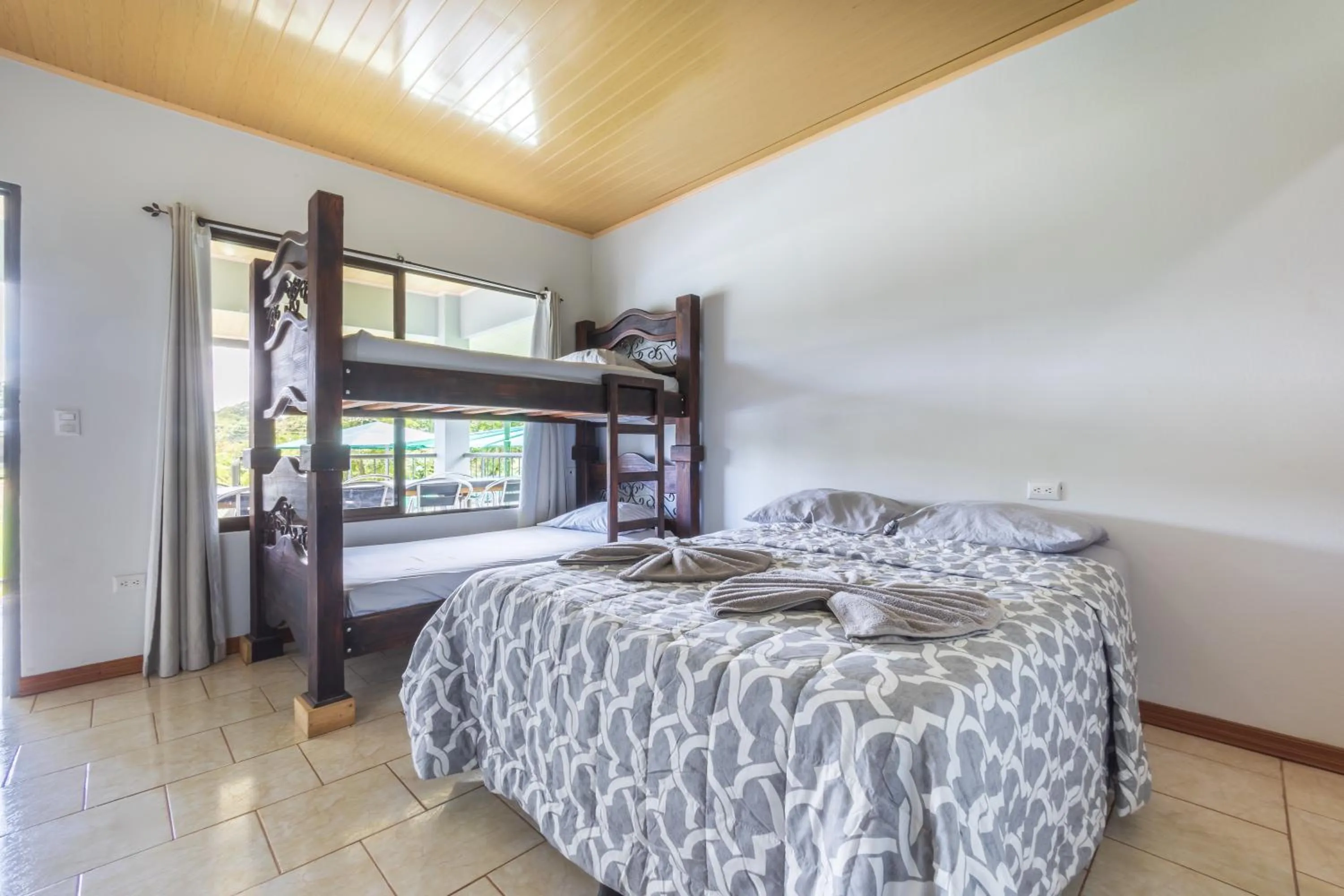 Bed in Hotel Cabinas el Tecal