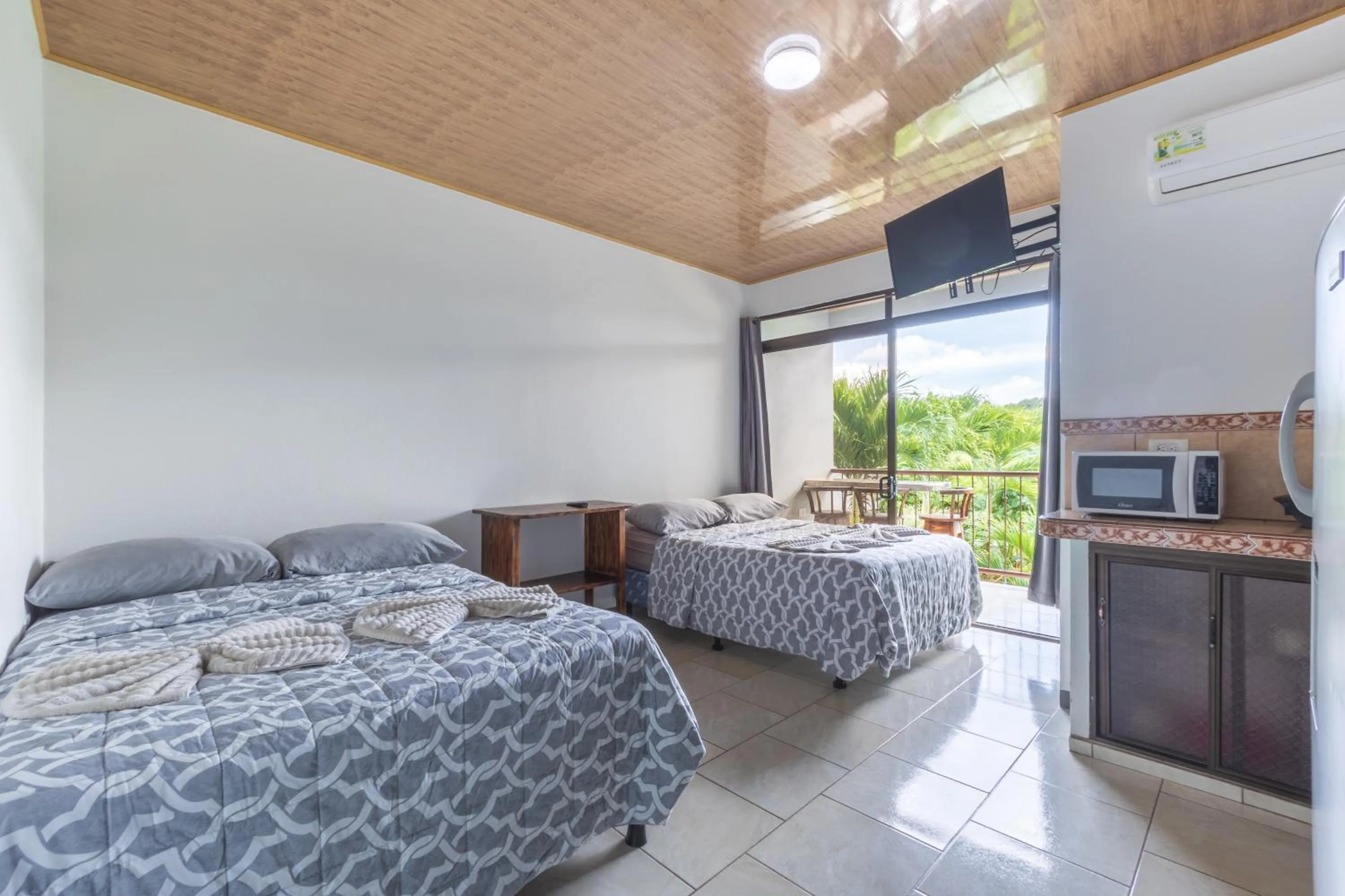 Bed in Hotel Cabinas el Tecal