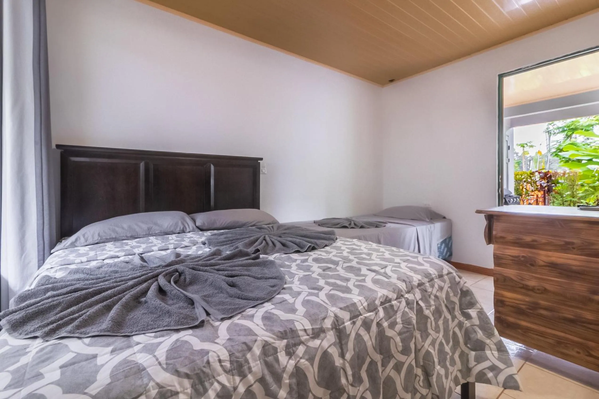 Bed in Hotel Cabinas el Tecal