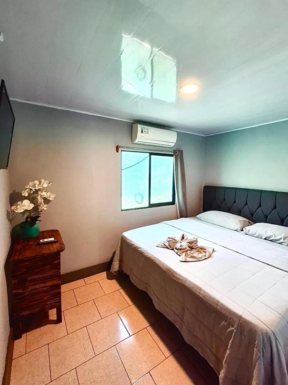 Bed in Hotel Cabinas el Tecal