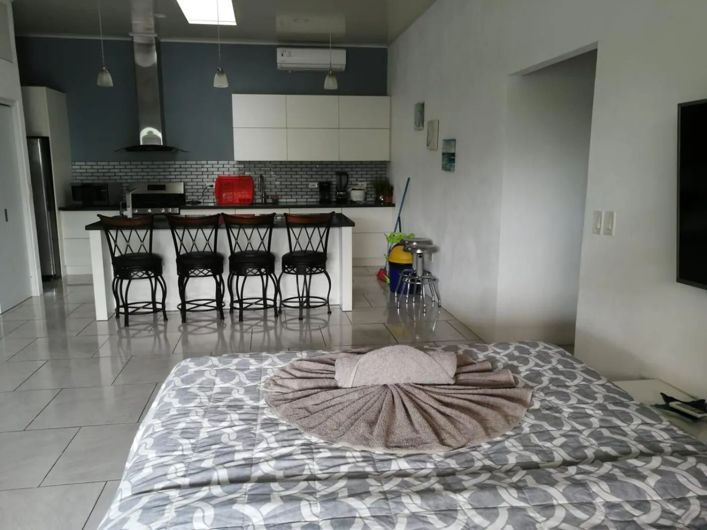 Bed in Hotel Cabinas el Tecal