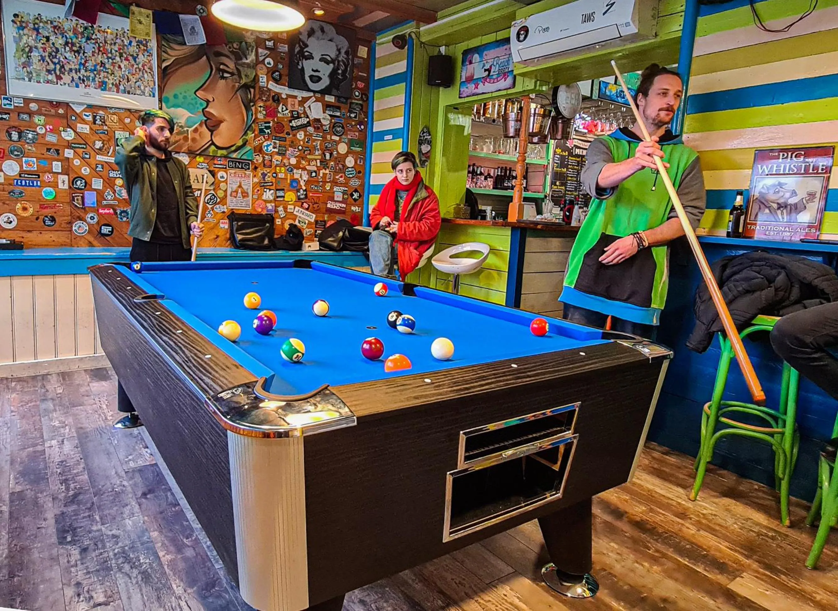 Billiard in The Flying Pig Beach Hostel Age 18 to 40