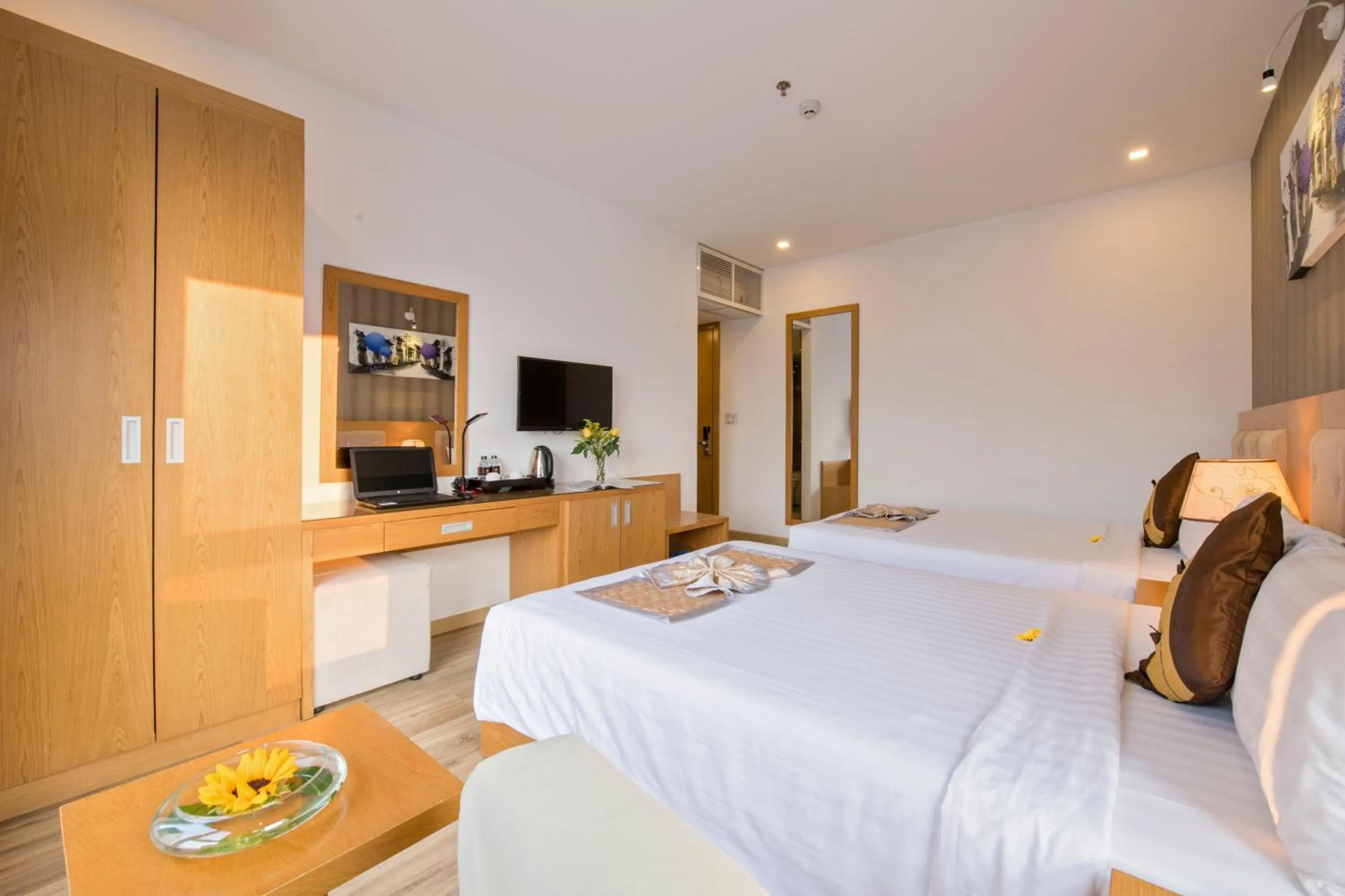 Bed in Helios Boutique Hotel & Spa