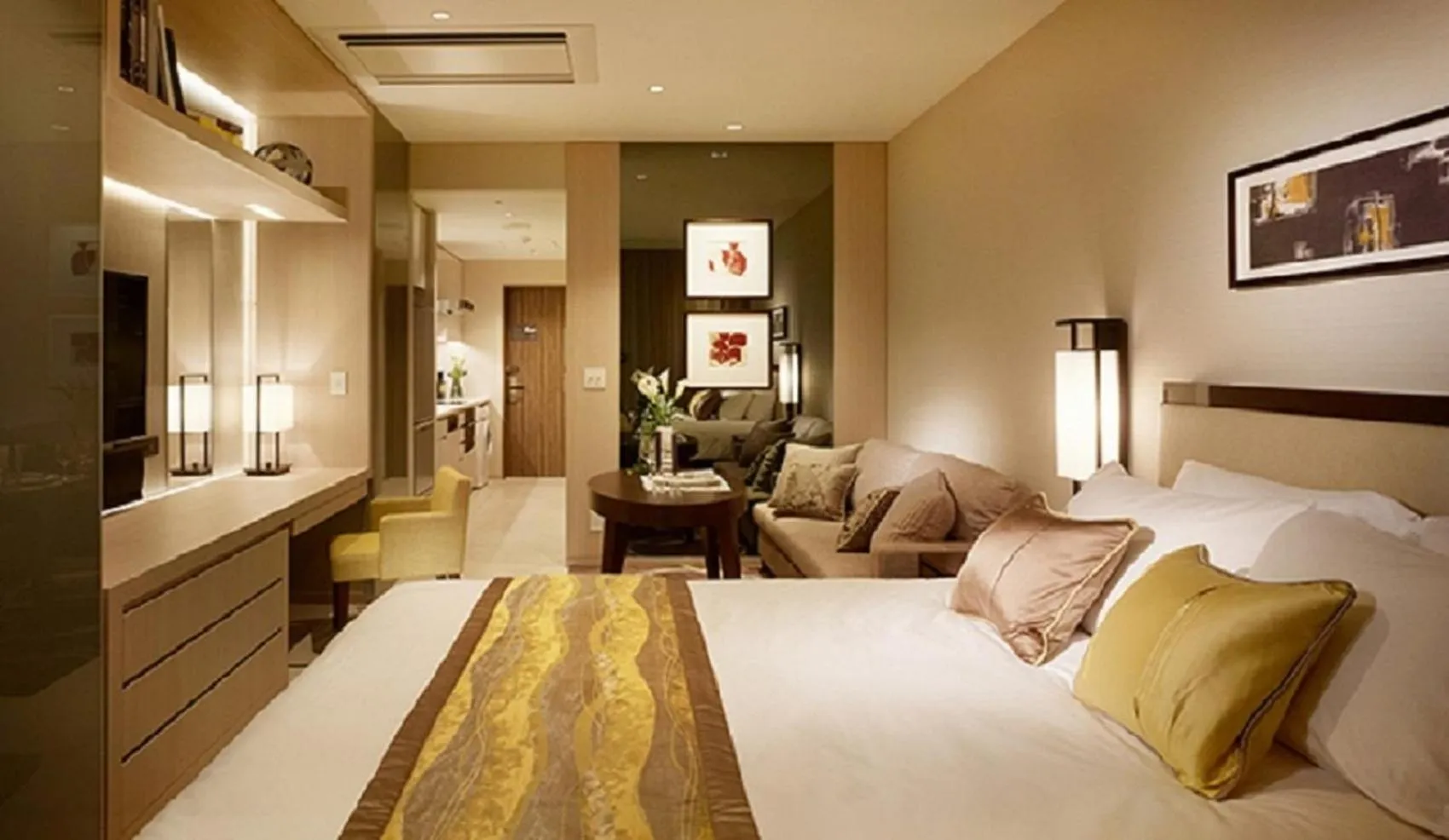 Bed in Oakwood Premier Tokyo