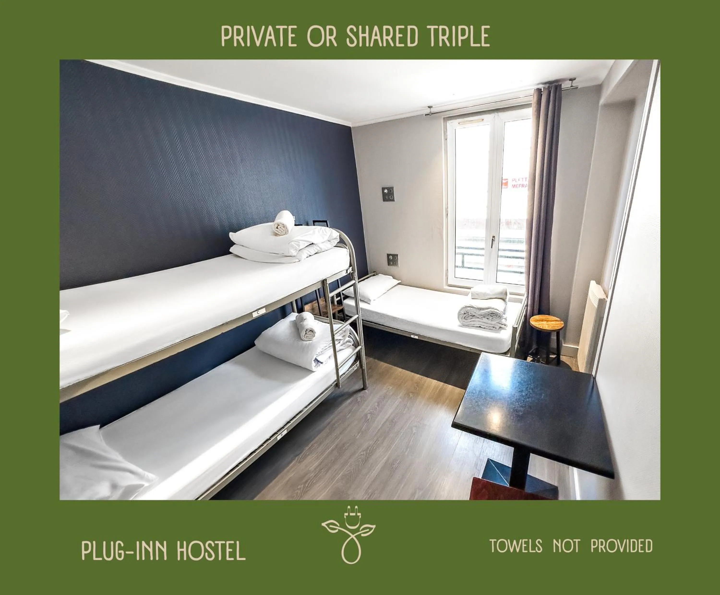 Bed in Plug inn Montmartre by Hiphophostels