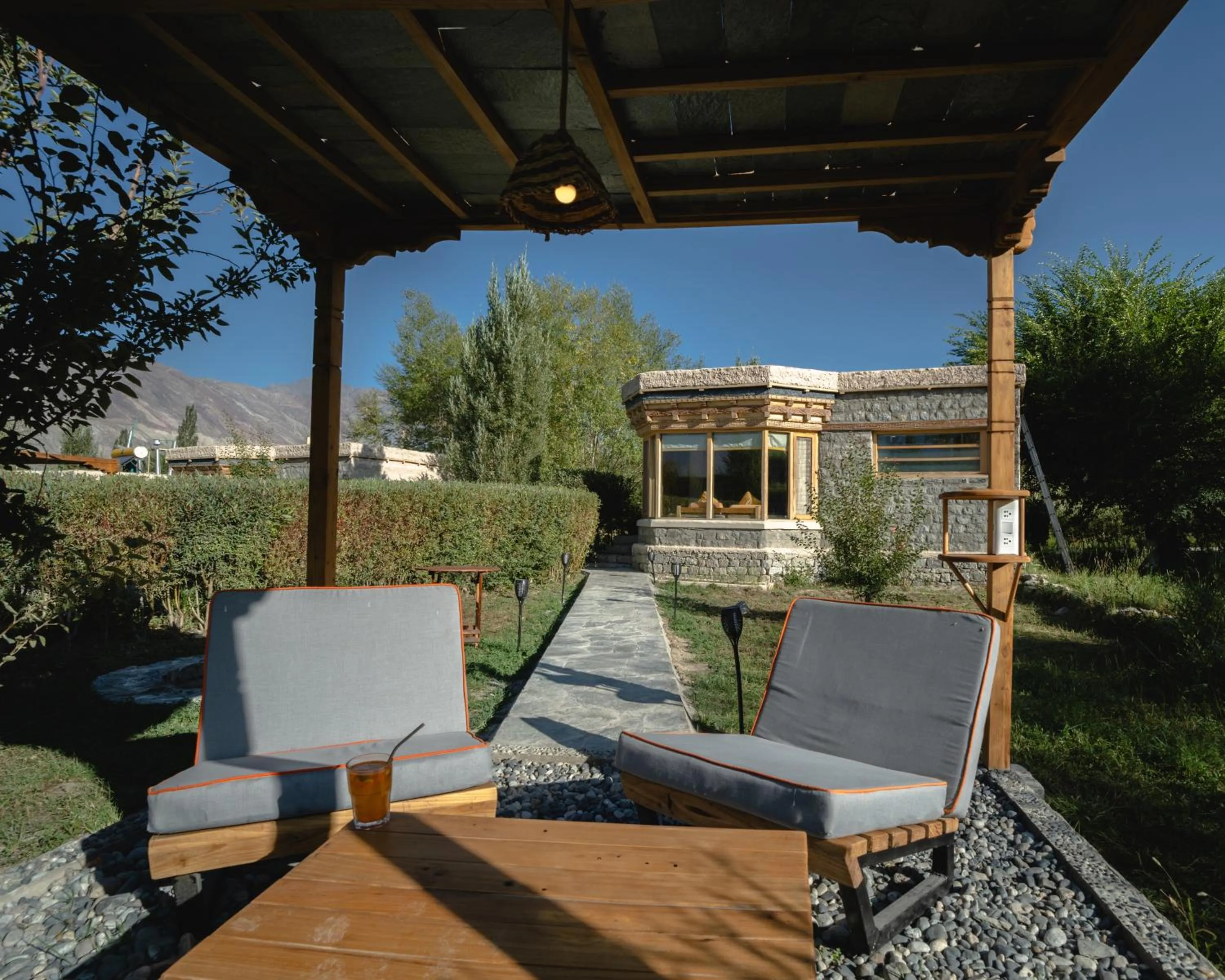 Garden in Lchang Nang Retreat-THE HOUSE OF TREES-Nubra Valley