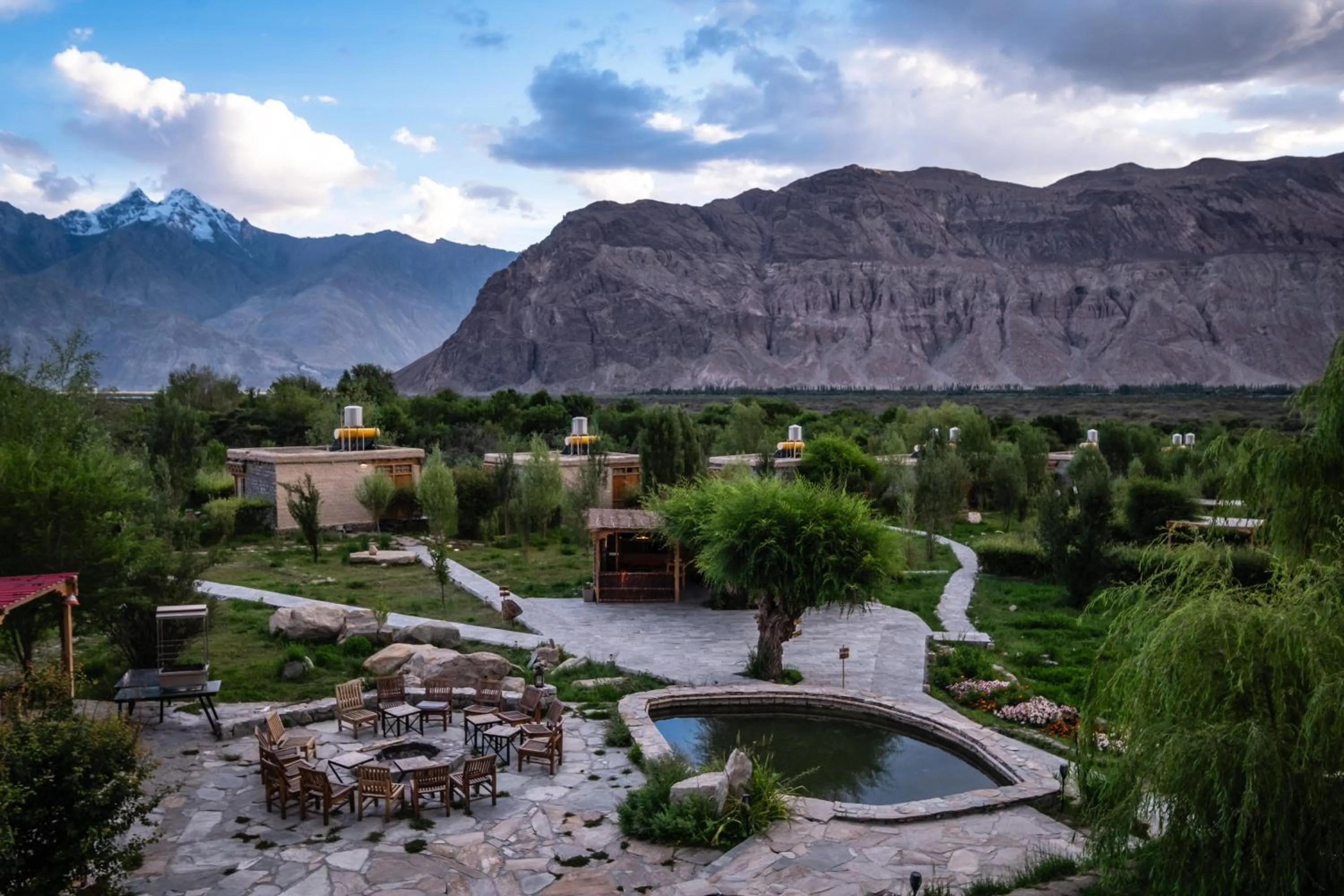 Garden in Lchang Nang Retreat-THE HOUSE OF TREES-Nubra Valley