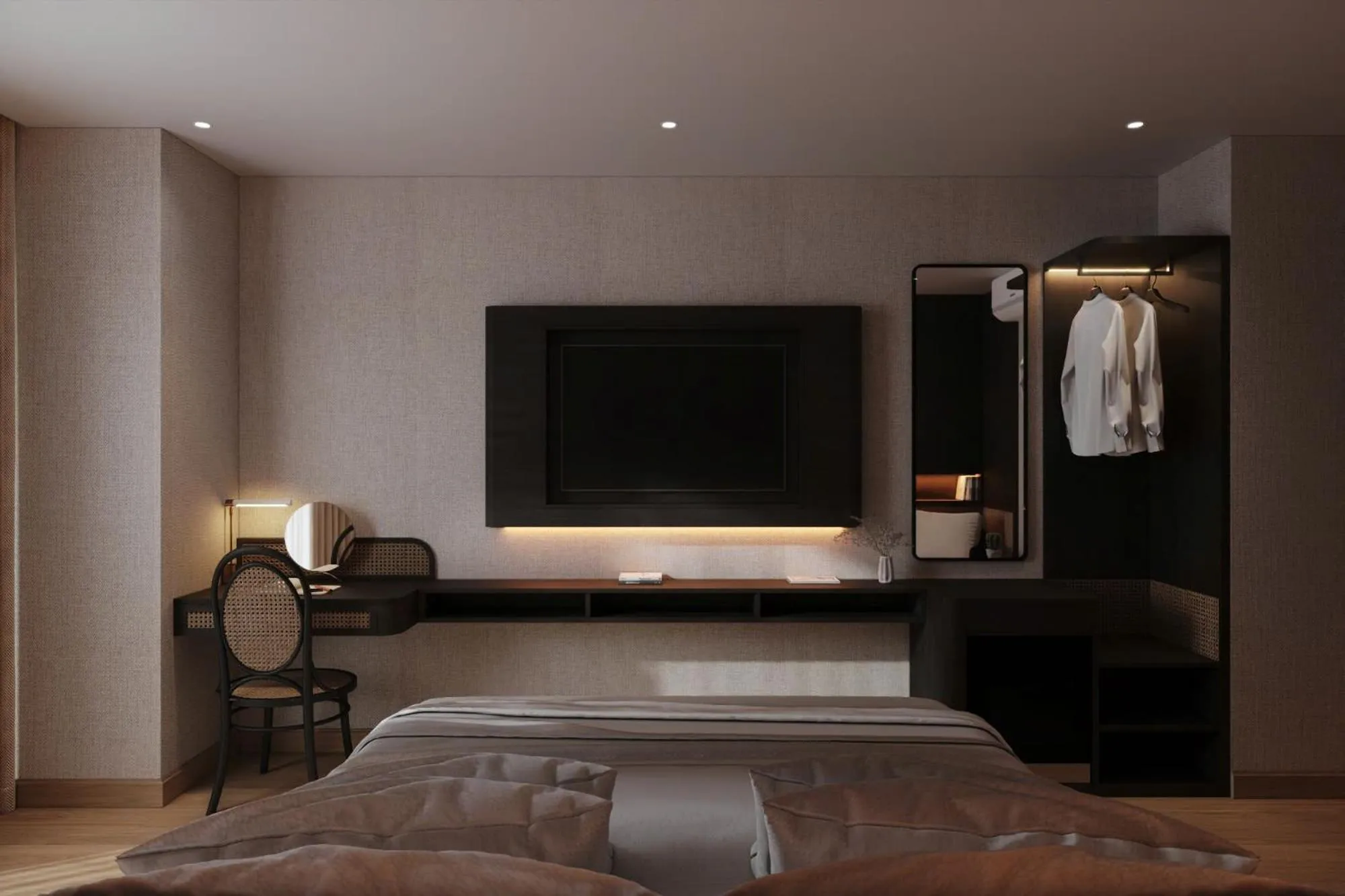 Bed in Canary Ha Noi Hotel